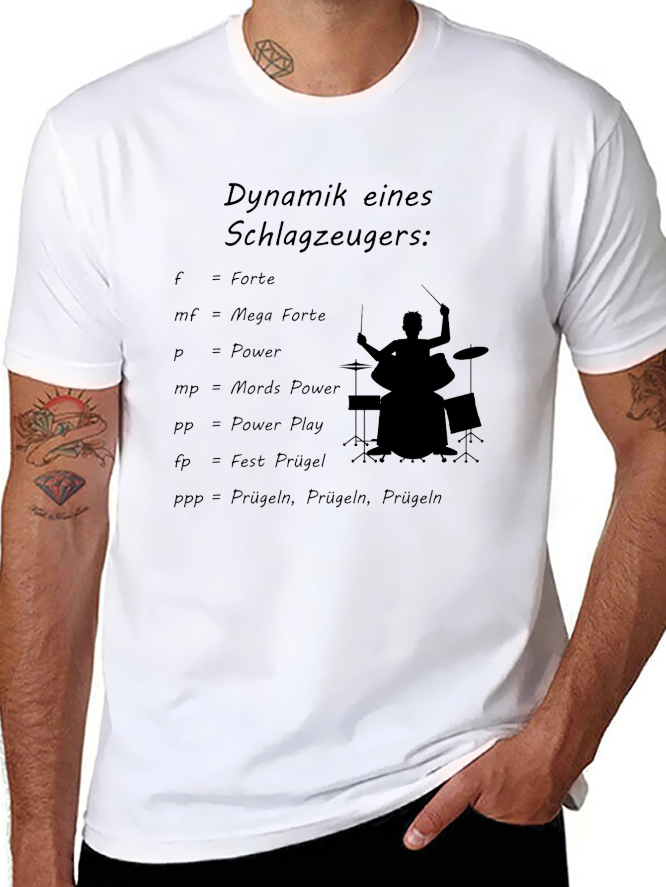Black Drummer Dynamics Black T-Shirt view 8