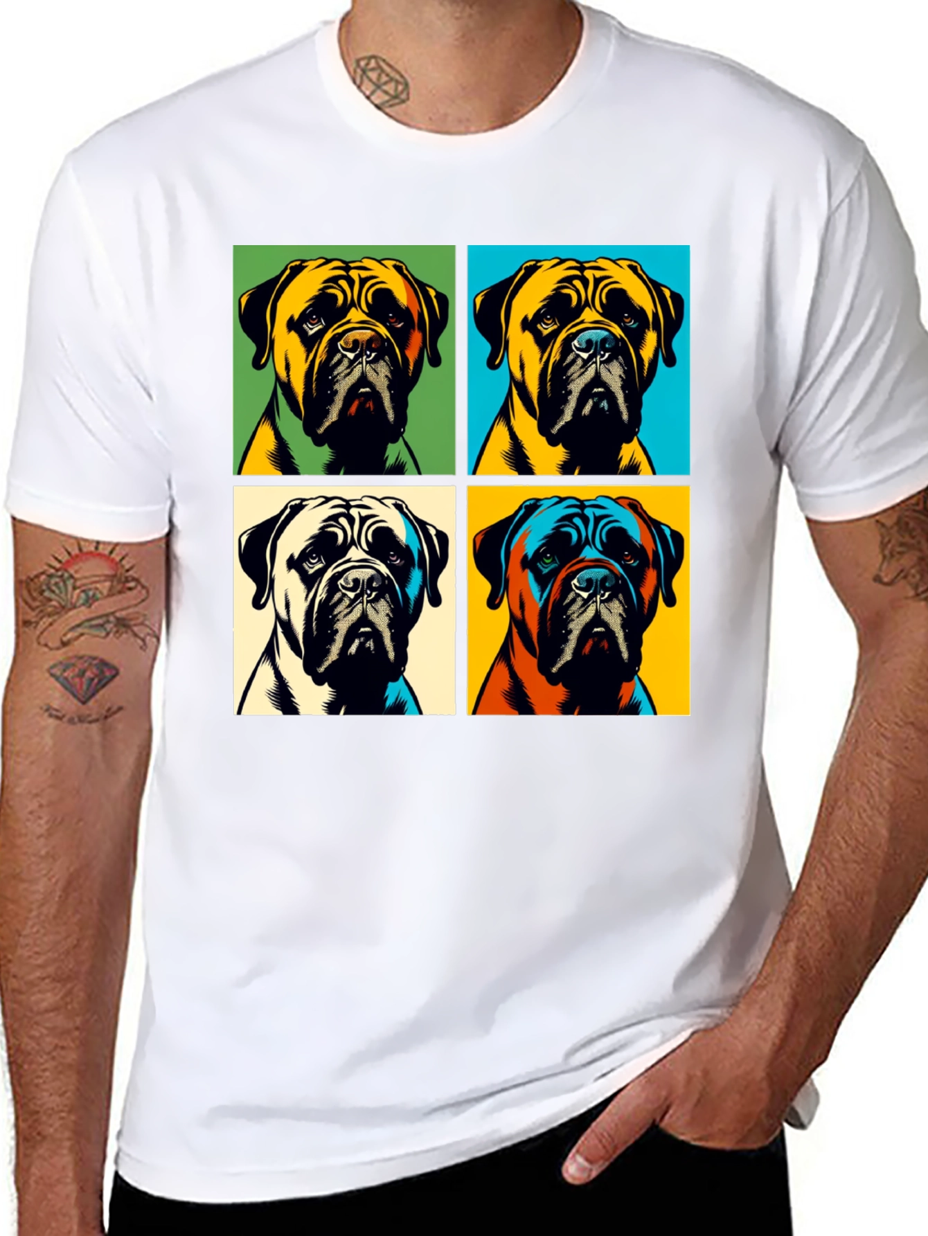 Black Pop Art Dog T-Shirt - Stylish Graphic Tee view 8
