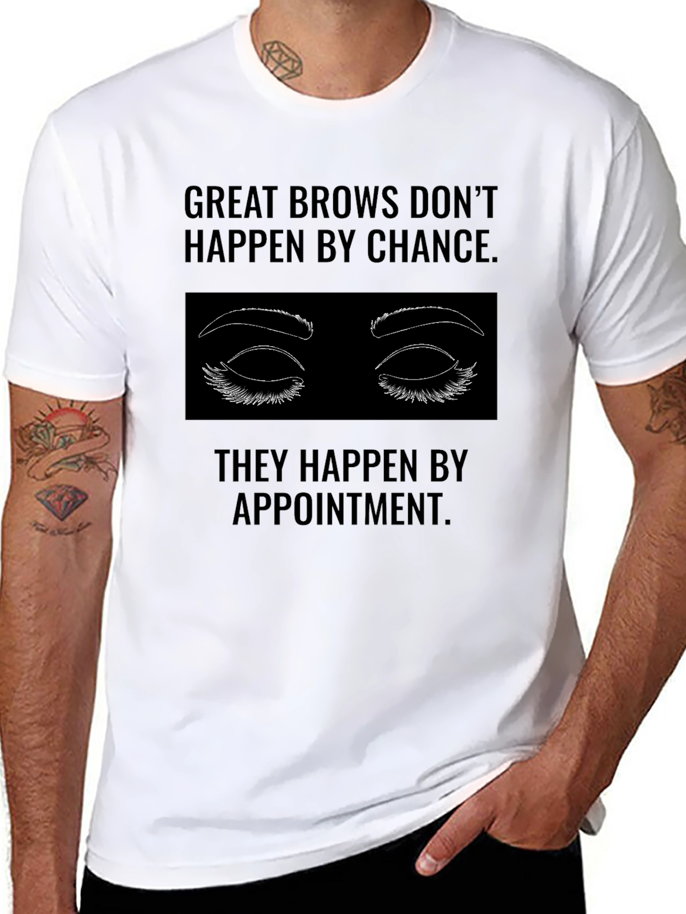 Black Great Brows T-Shirt - Appointment Only view 8