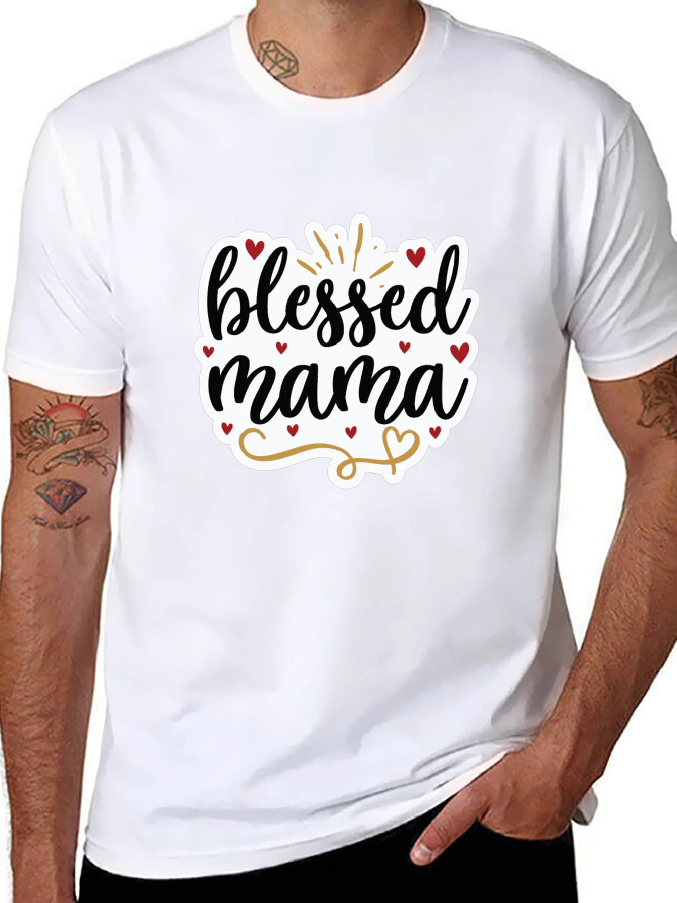 Black Blessed Mama Graphic Tee view 8