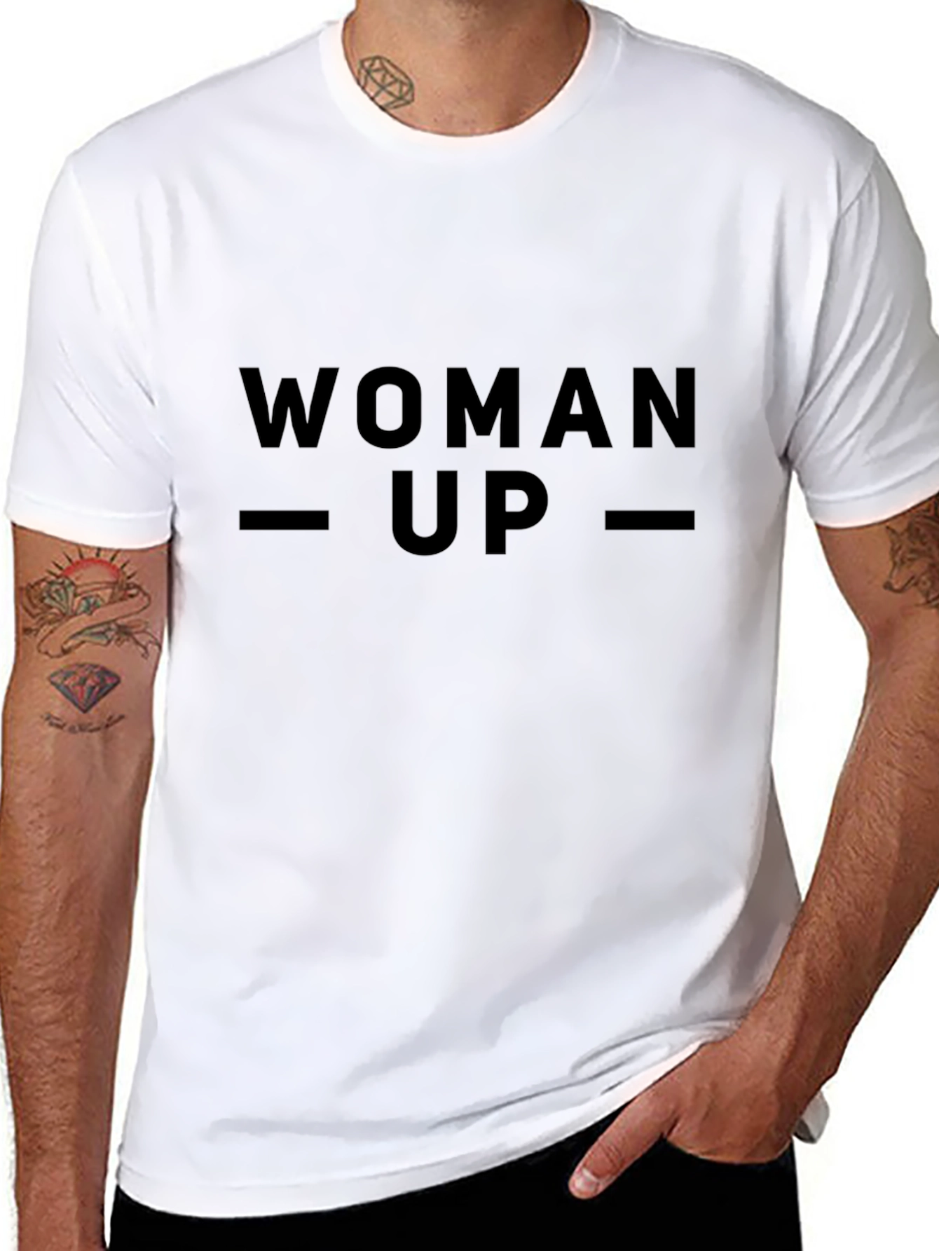 Black Woman Up Graphic Tee - Empowering Statement Shirt view 8