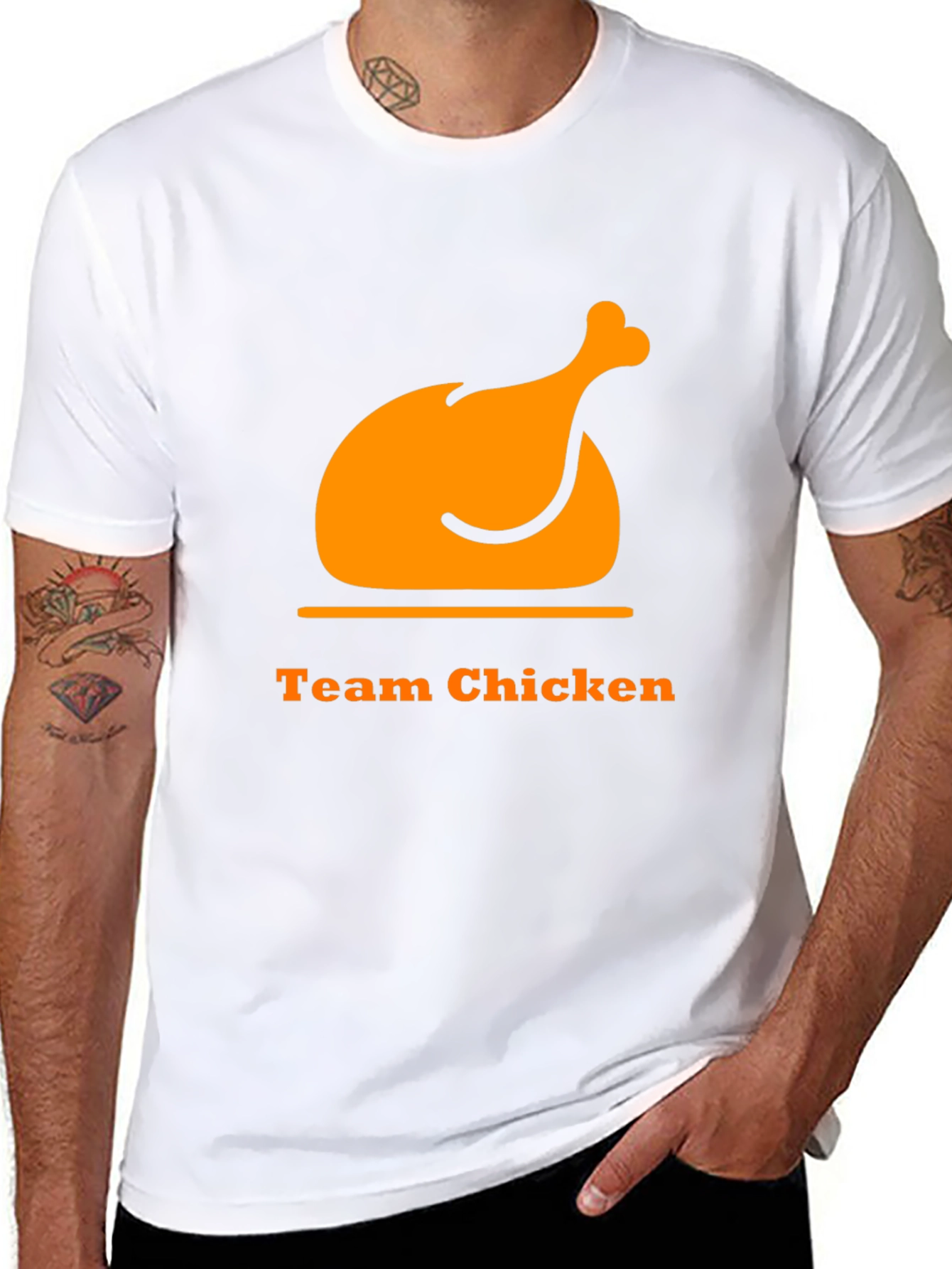 Black Team Chicken T-Shirt - Funny Cookout Apparel view 8