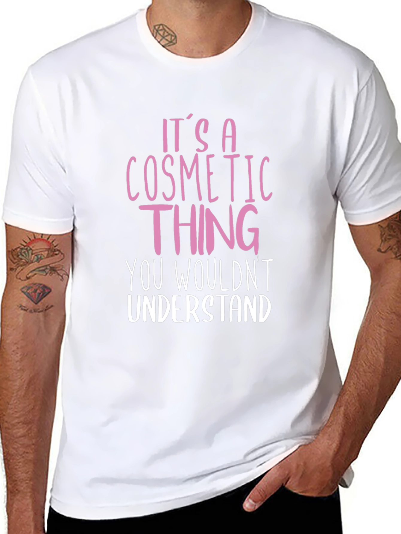 Black Cosmetic Thing T-Shirt - Unisex Black Tee view 8
