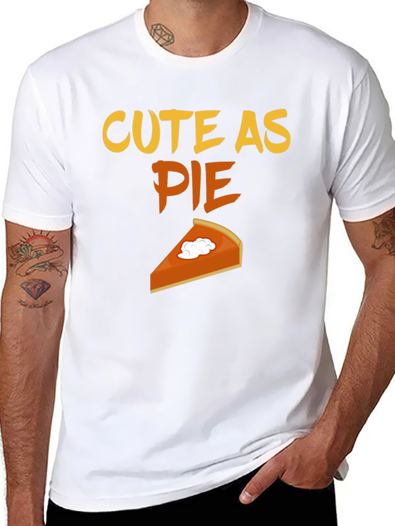 Black Cute As Pie Funny Thanksgiving T-Shirt view 8