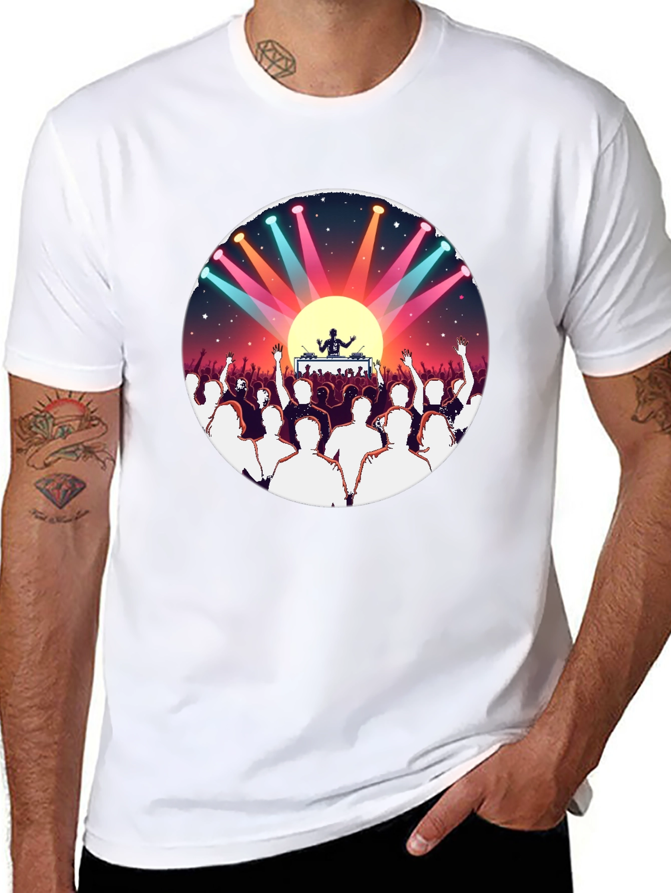 Black DJ Party Graphic T-Shirt view 8