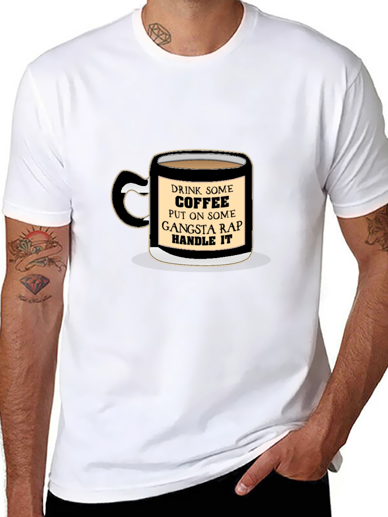 Black Coffee & Gangsta Rap T-Shirt view 8