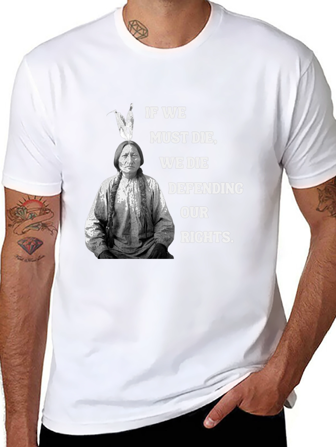 Black Native American Rights Graphic Tee view 8