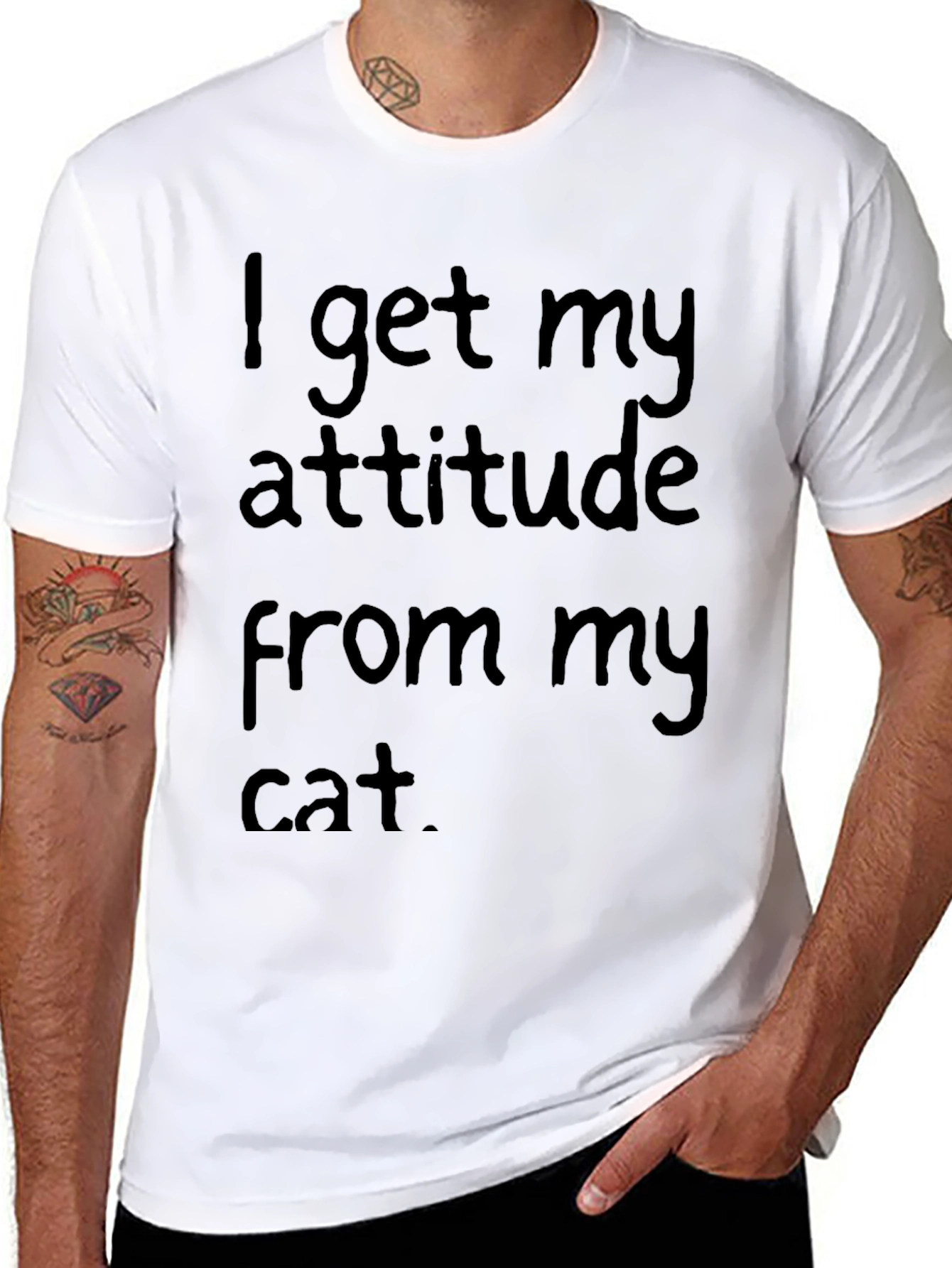 Black Attitude from Cat Black Tee view 8