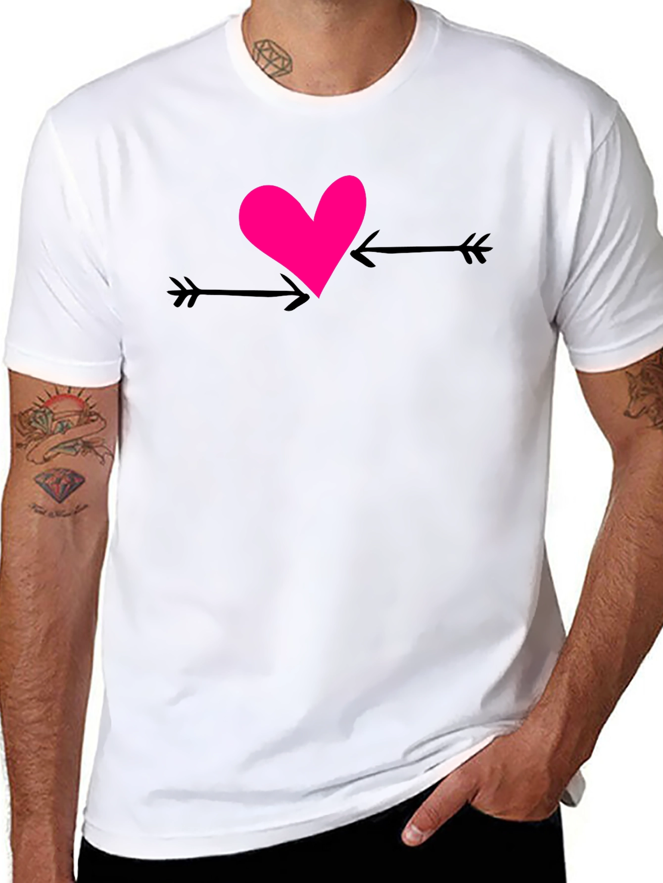 Black Heart Arrow Graphic Tee - Cupid's Love view 8
