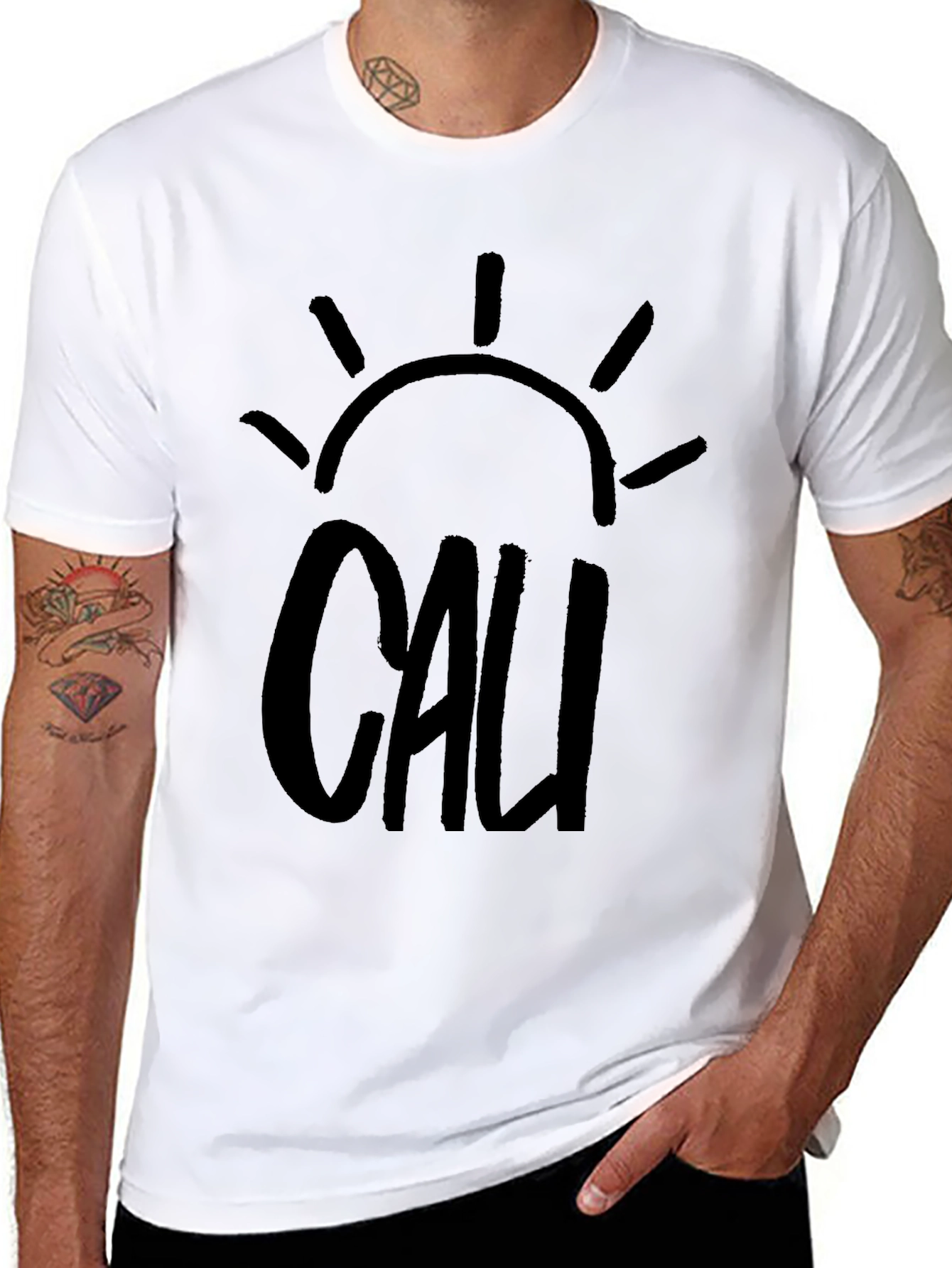 Black Cali Sun Graphic Tee - Black view 8