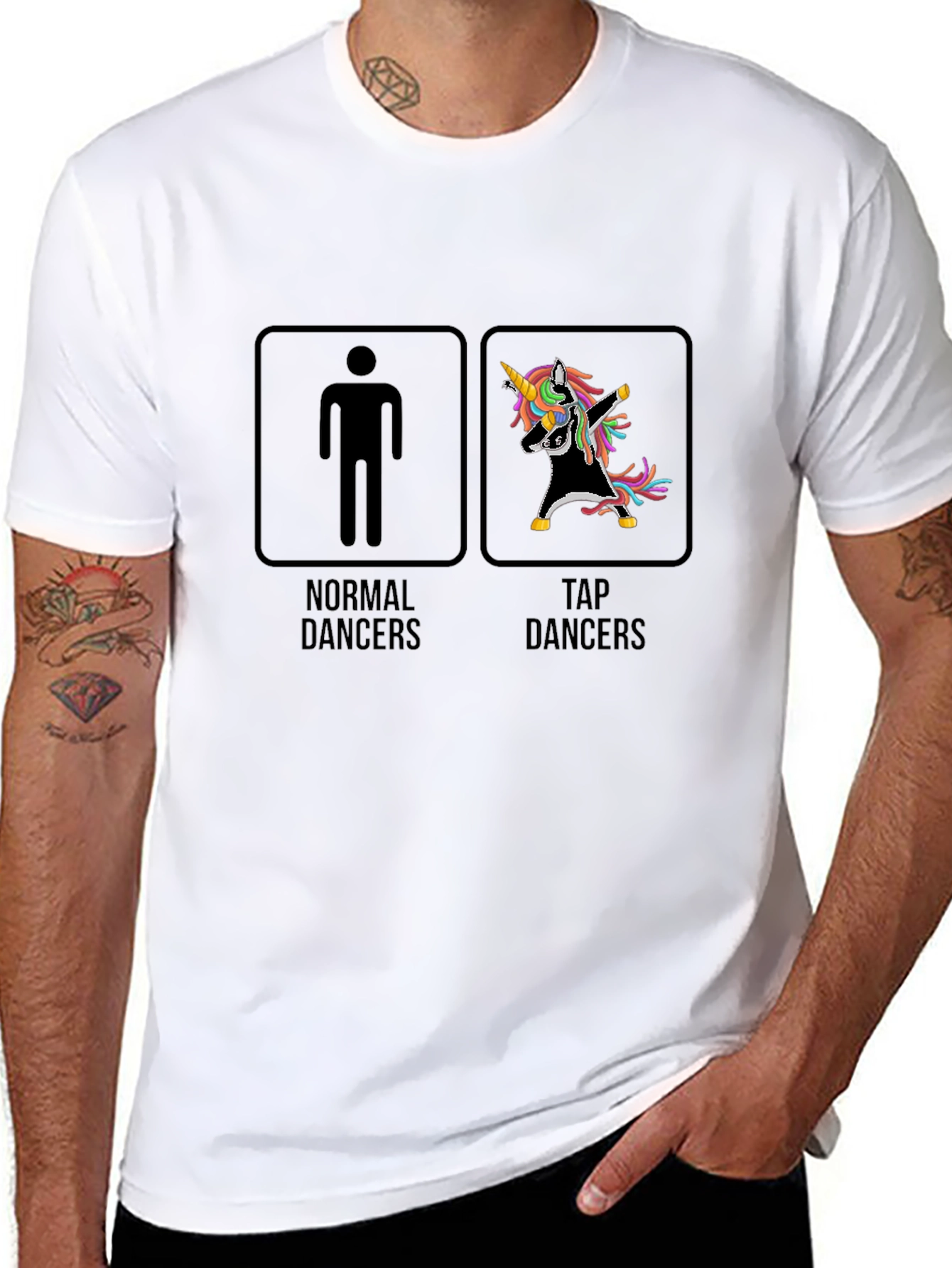 Black Normal vs Tap Dancers T-Shirt view 8