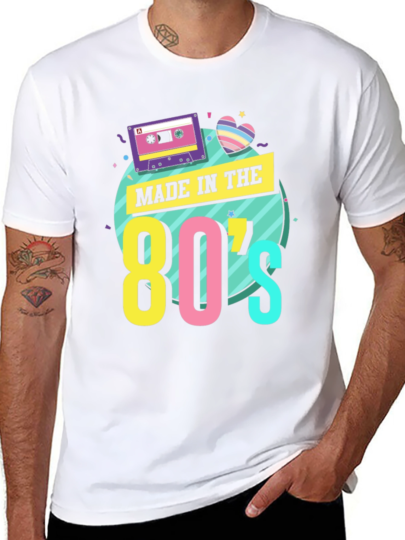 Black Retro 'Made in the 80s' Graphic Tee view 8
