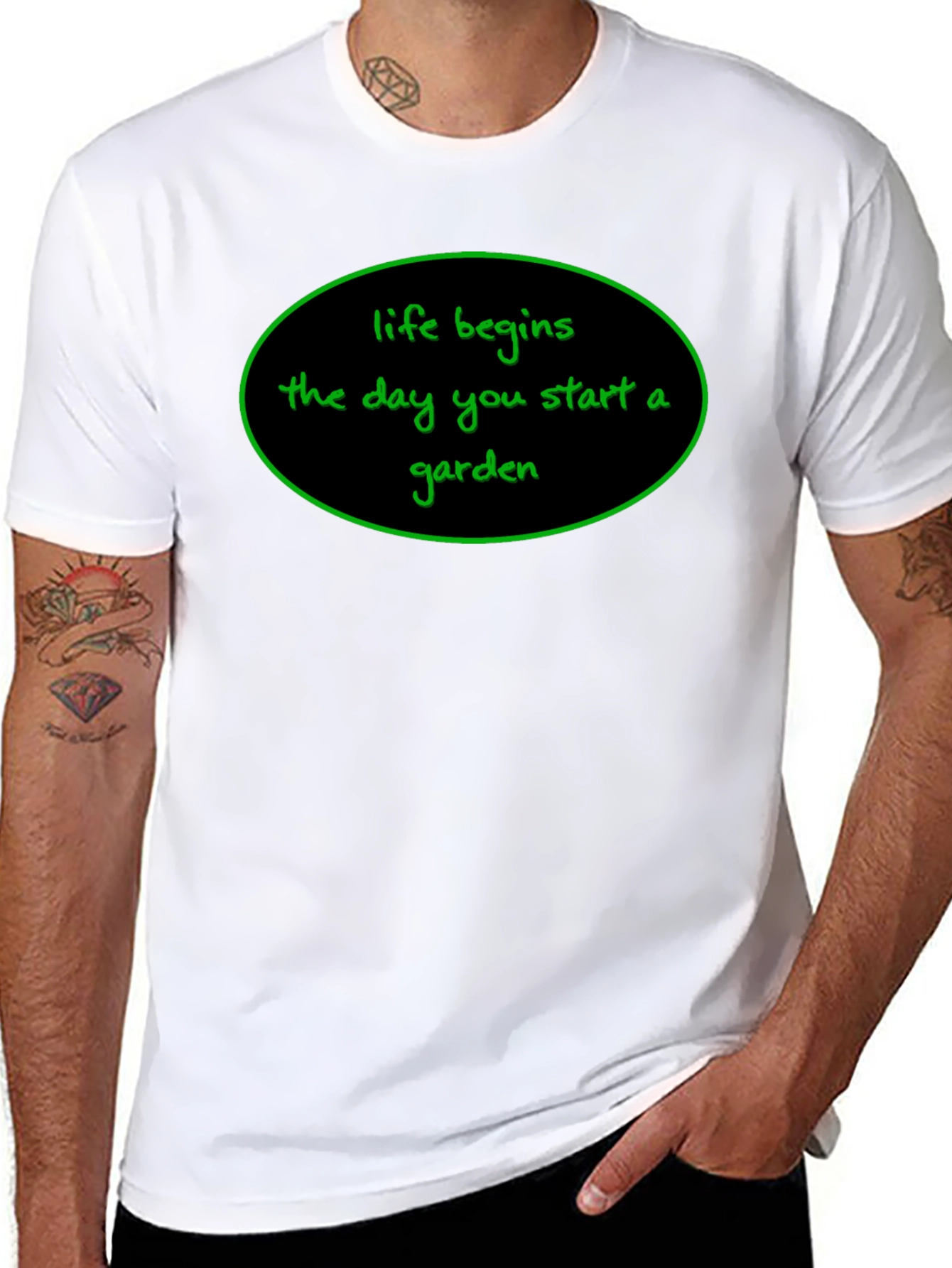 Black Life Begins T-Shirt - Garden Lover Tee view 8
