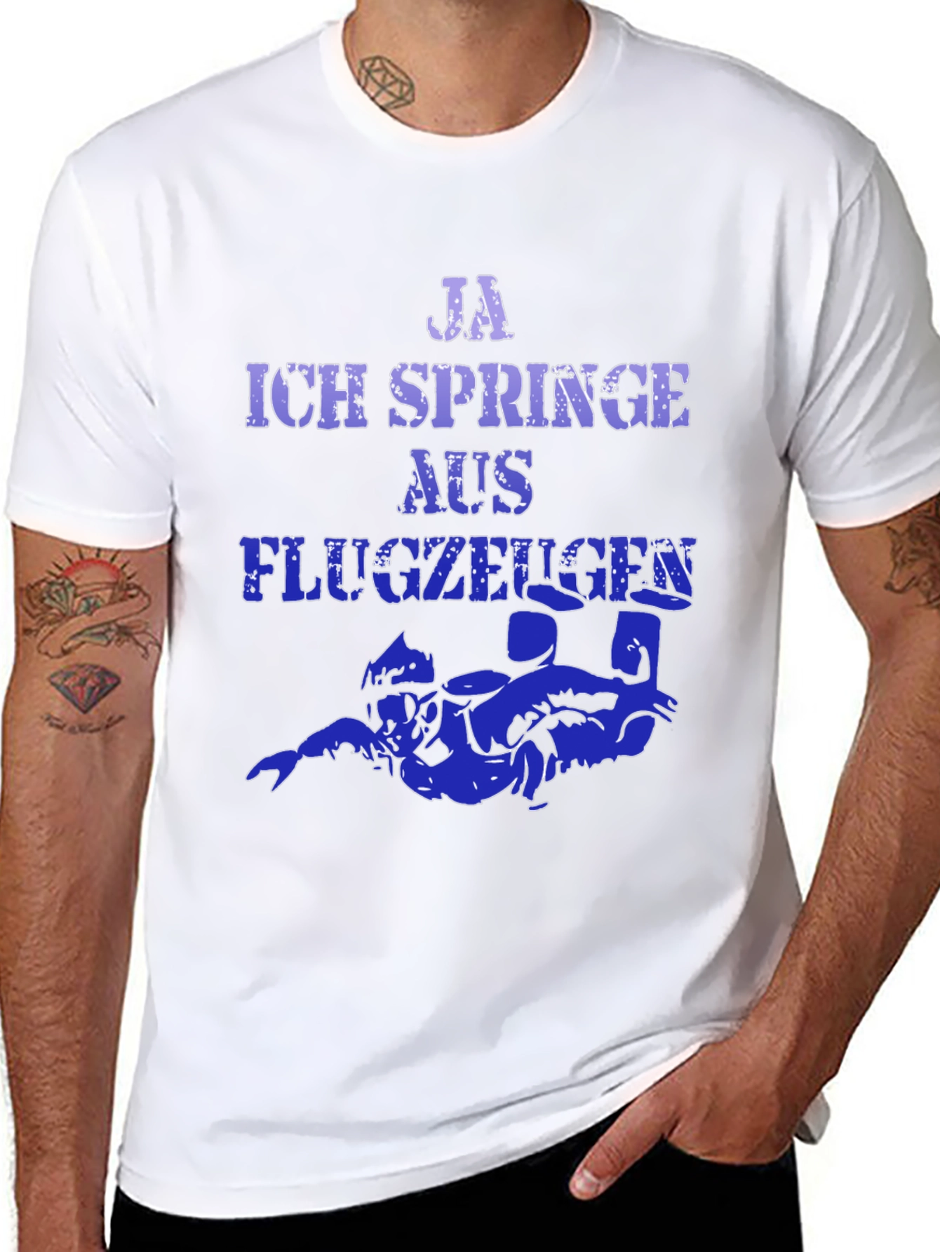 Black Ja Ich Springe Aus Flugzeugen T-Shirt - Skydiving Shirt view 8