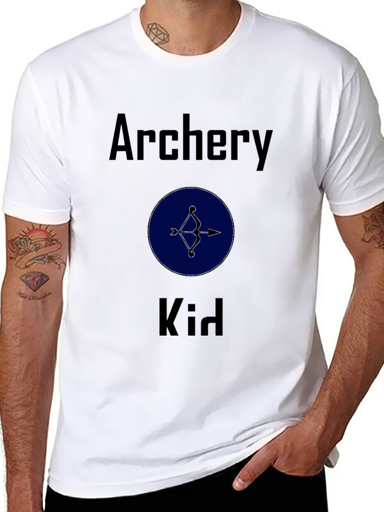 Black Archery Kid T-Shirt: Bow & Arrow Design view 8