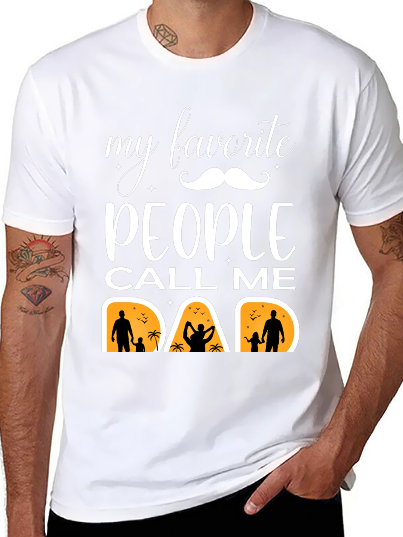 My Favorite People Call Me Dad Graphic Tee - 8