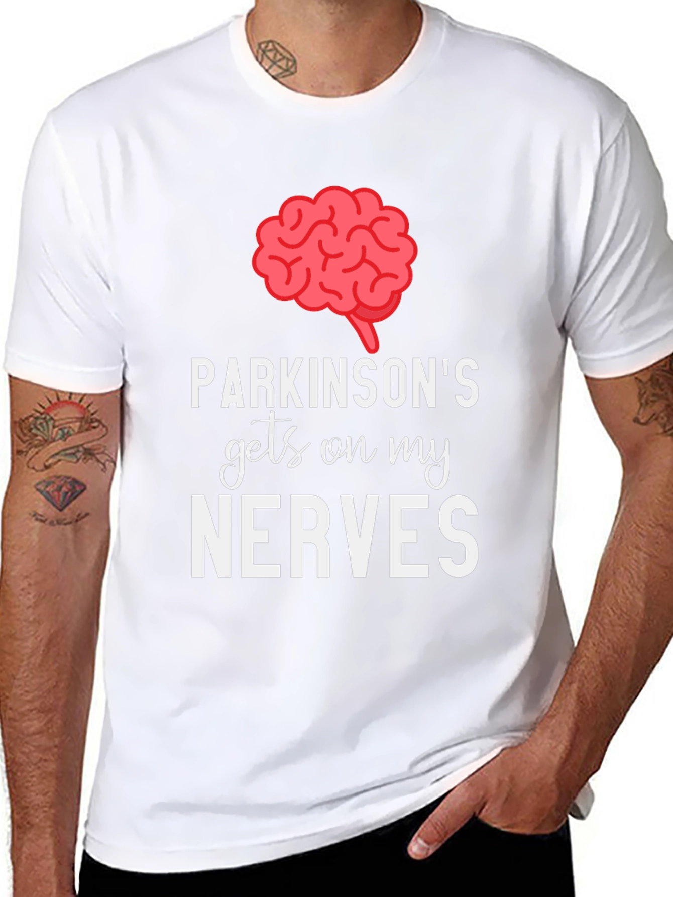 Parkinson's Gets On My Nerves Graphic Tee - 8