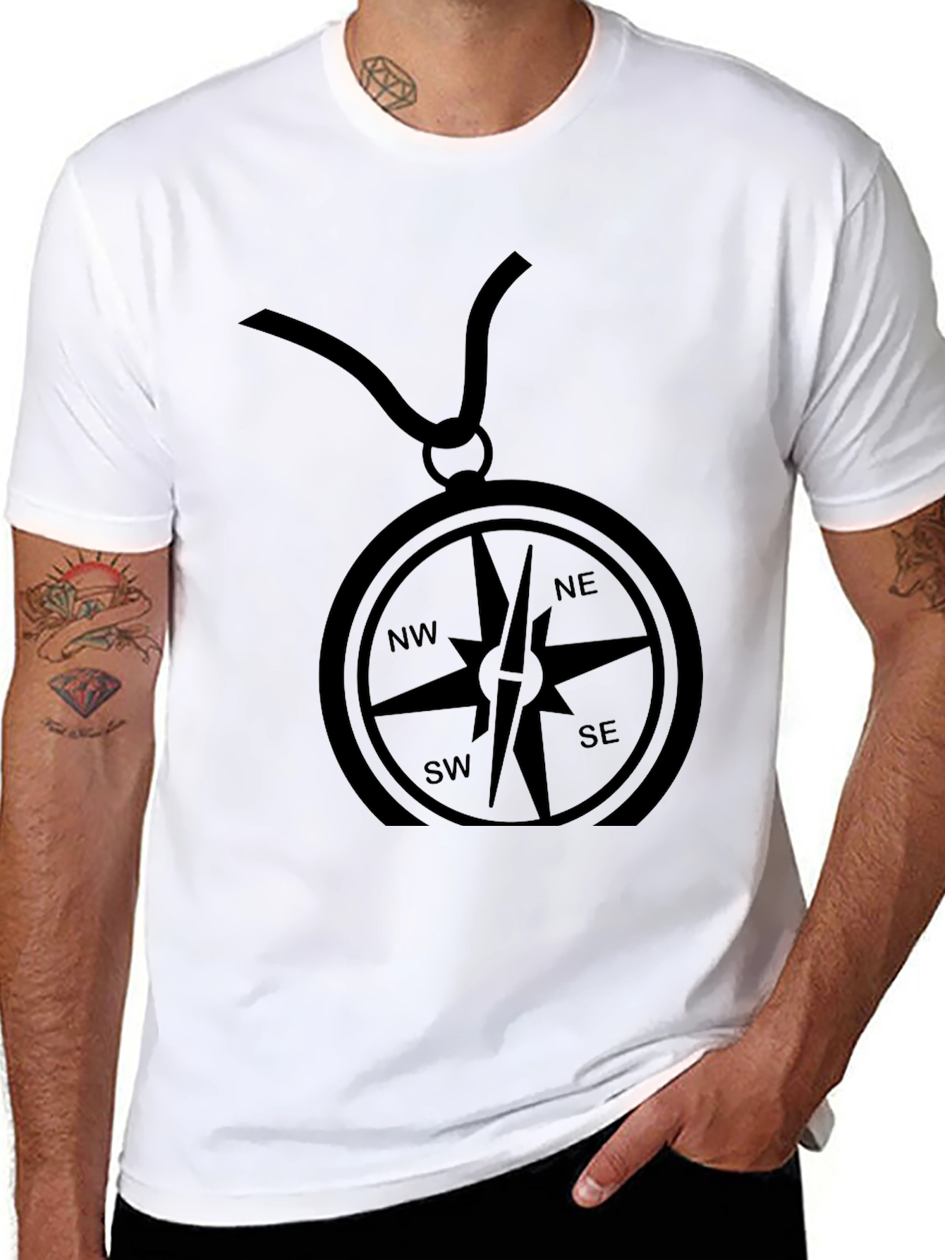 Black Compass Graphic T-Shirt - Adventure Ready! view 8