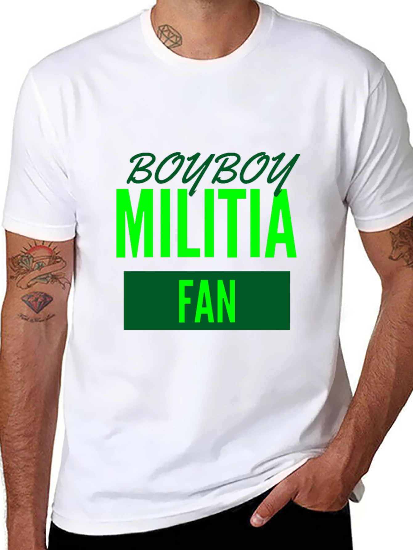 Black Boyboy Militia Fan Black T-Shirt view 8