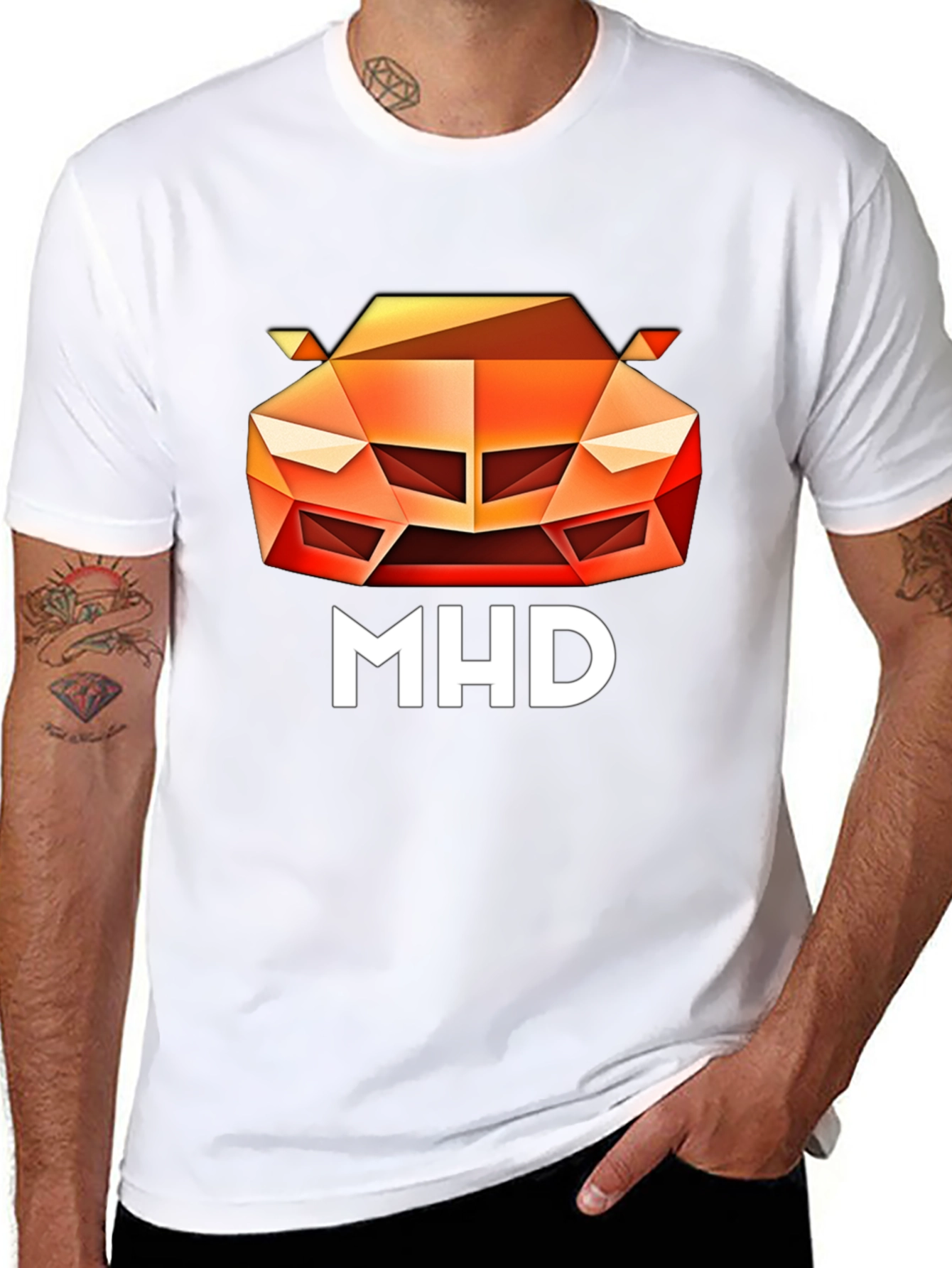 Black MHD Car Graphic Tee - Cool Streetwear view 8