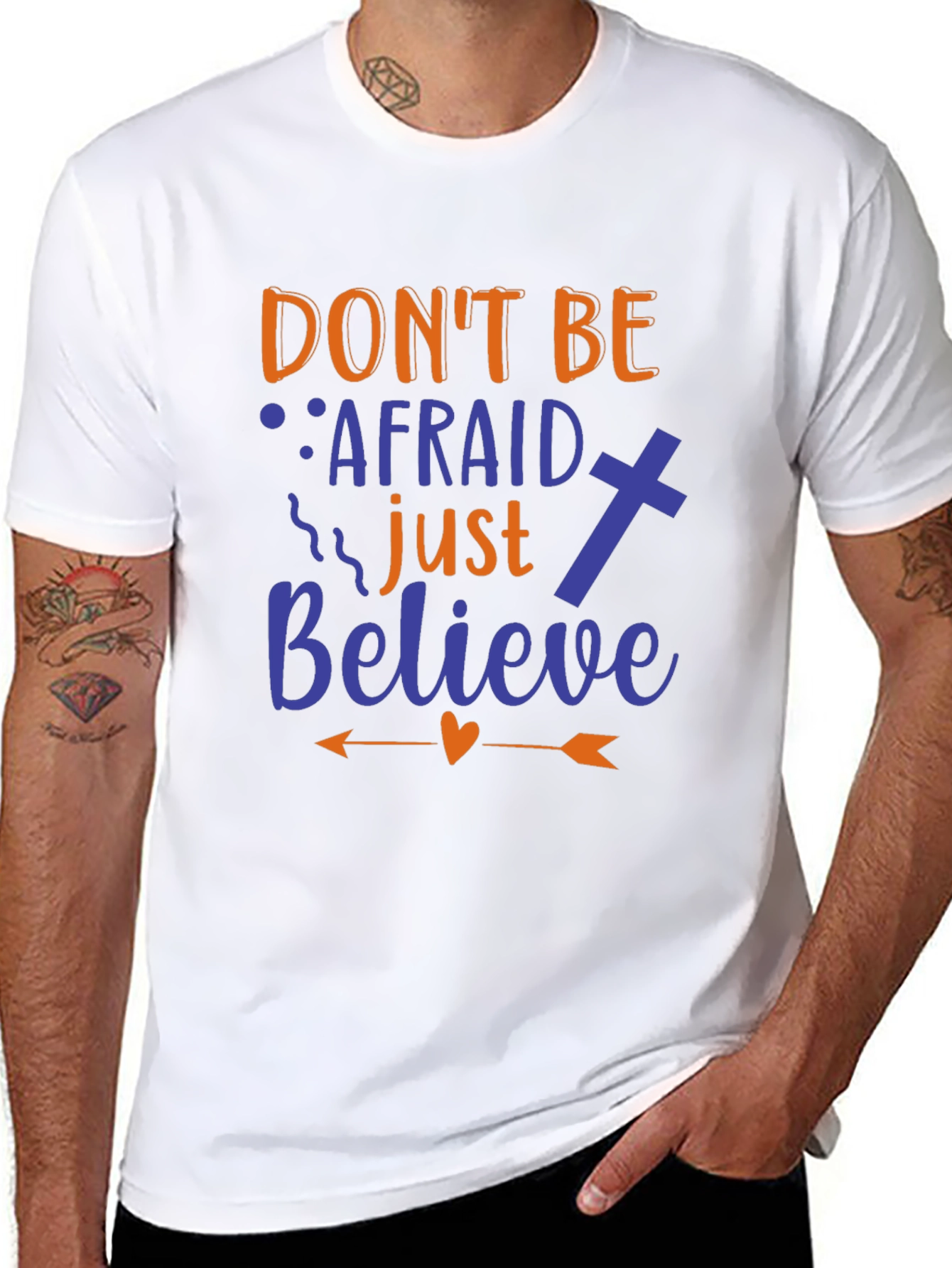 Black Don't Be Afraid Graphic Print T-Shirt view 8