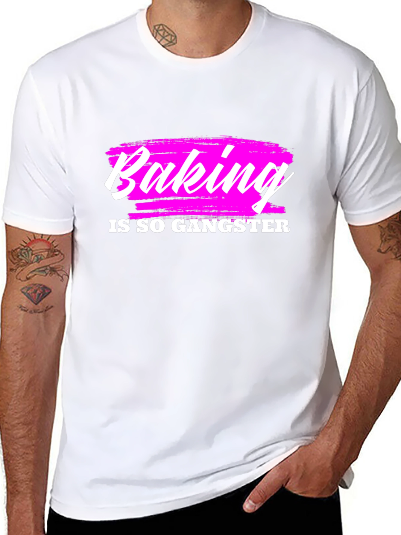 Black Baking is so Gangster Graphic T-Shirt view 8