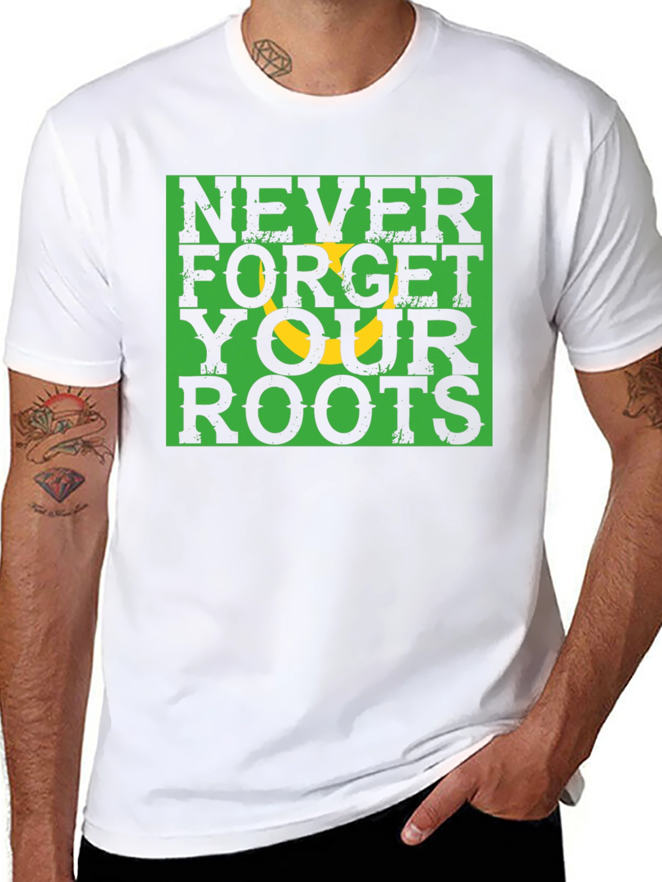 Black Never Forget Roots Graphic Tee view 8