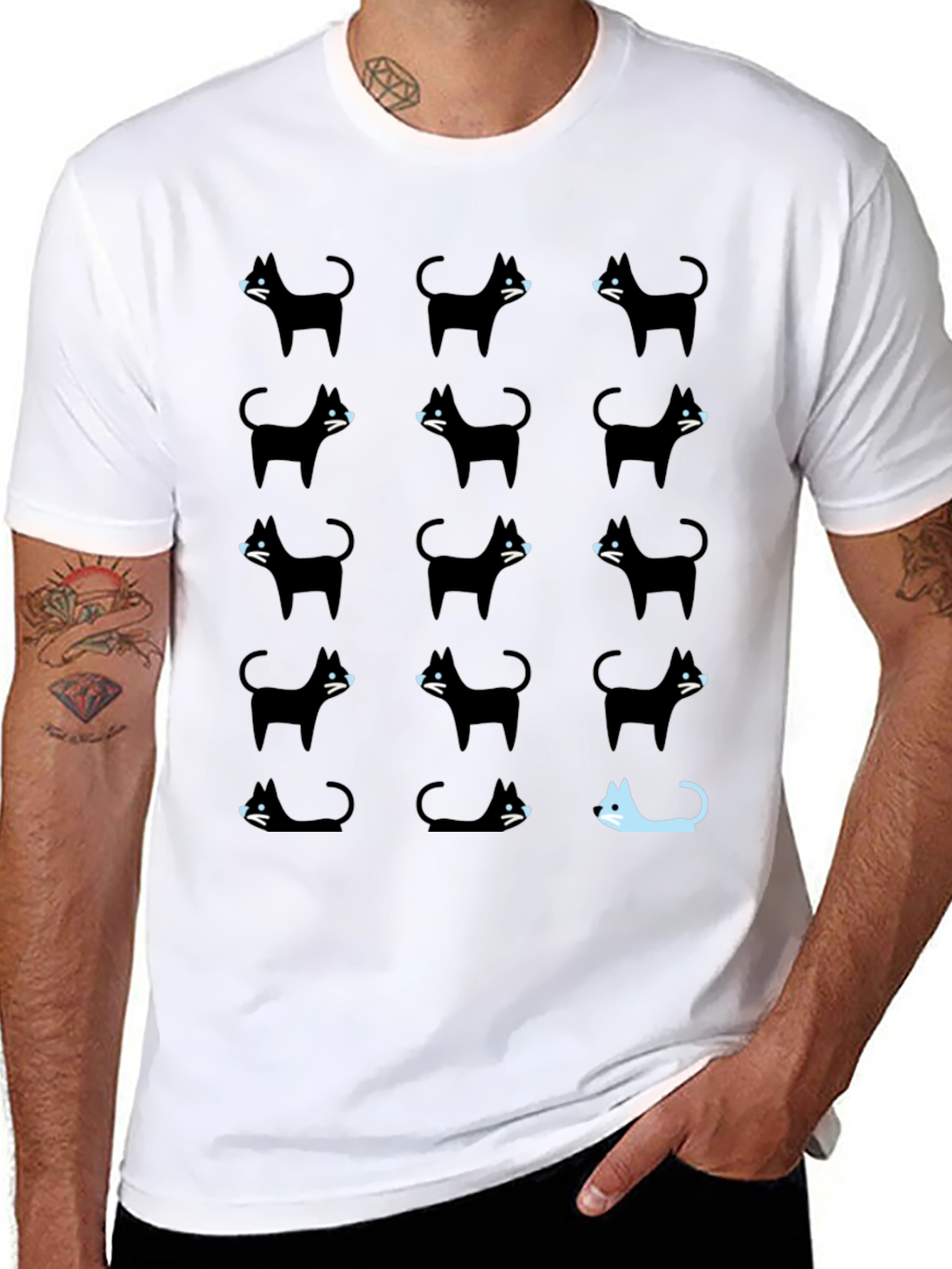Black Black Cat T-Shirt - Be Unique! view 8
