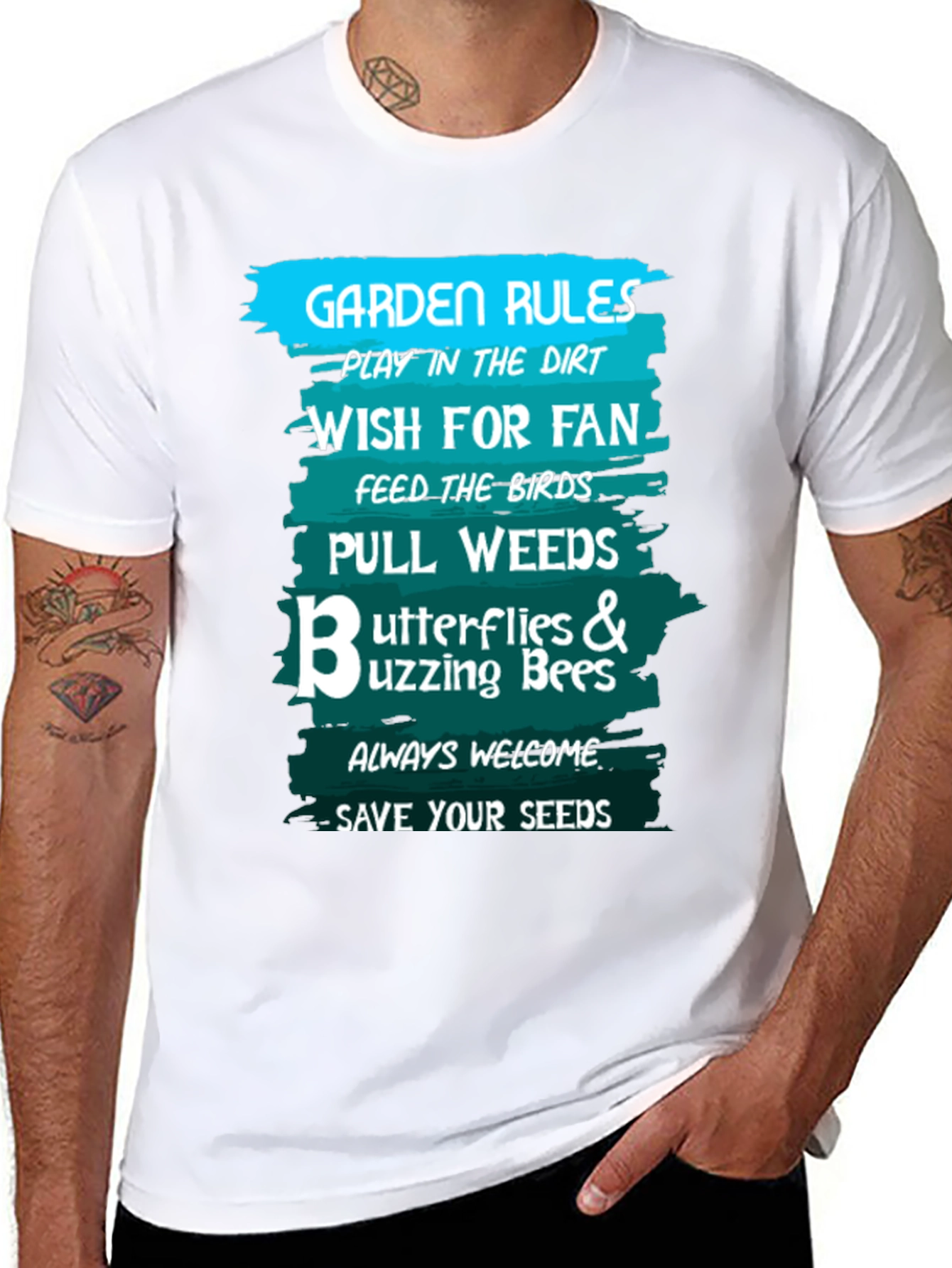 Black Garden Rules Graphic Tee view 8