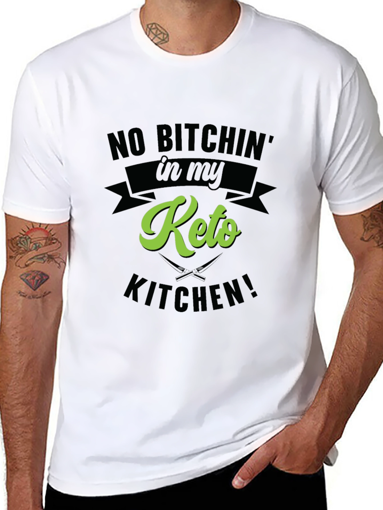 Black Keto Kitchen Graphic T-Shirt view 8