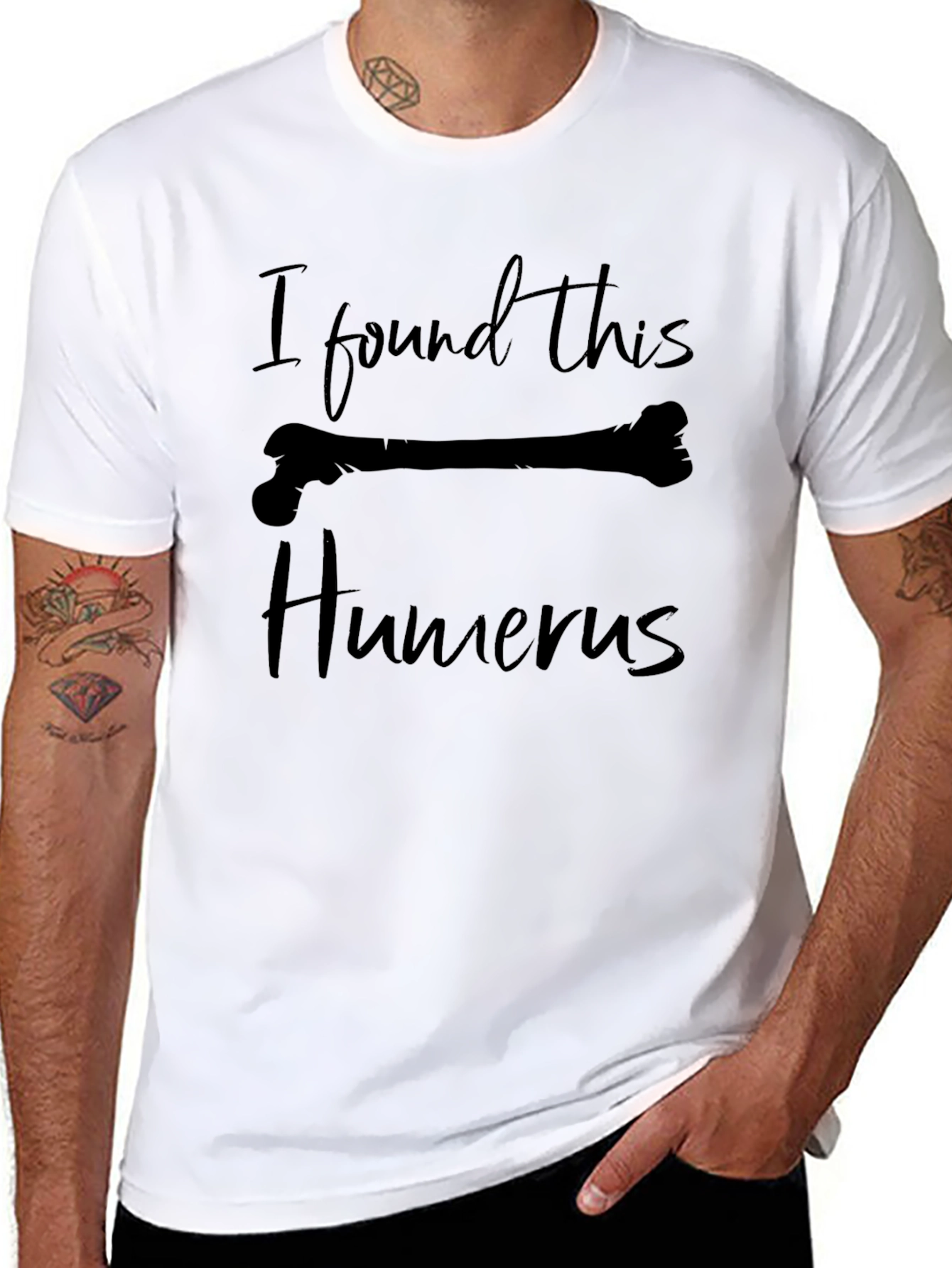 Black Funny I Found This Humerus Graphic T-Shirt view 8