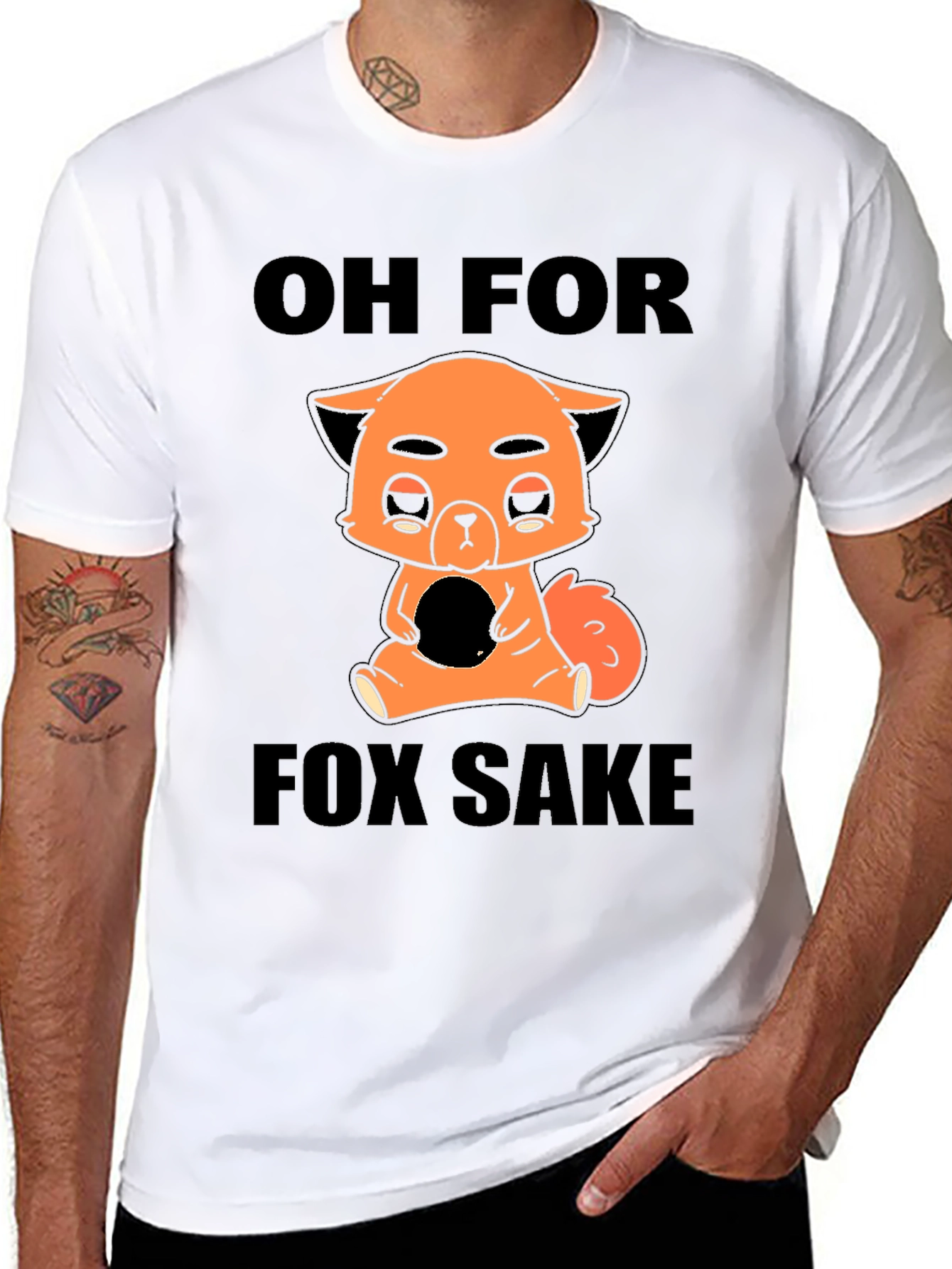 Black Oh For Fox Sake T-Shirt view 8