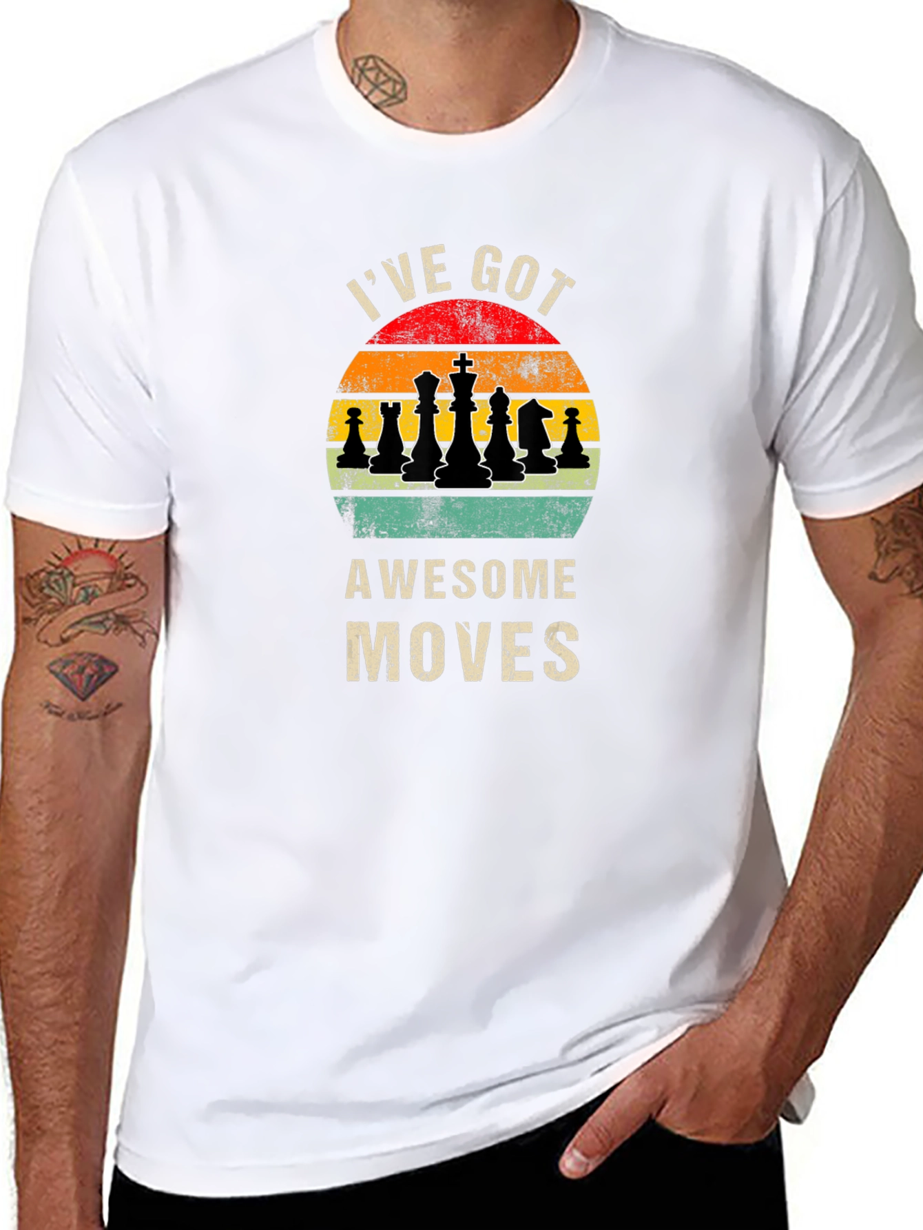 Black Awesome Moves Chess T-Shirt view 8