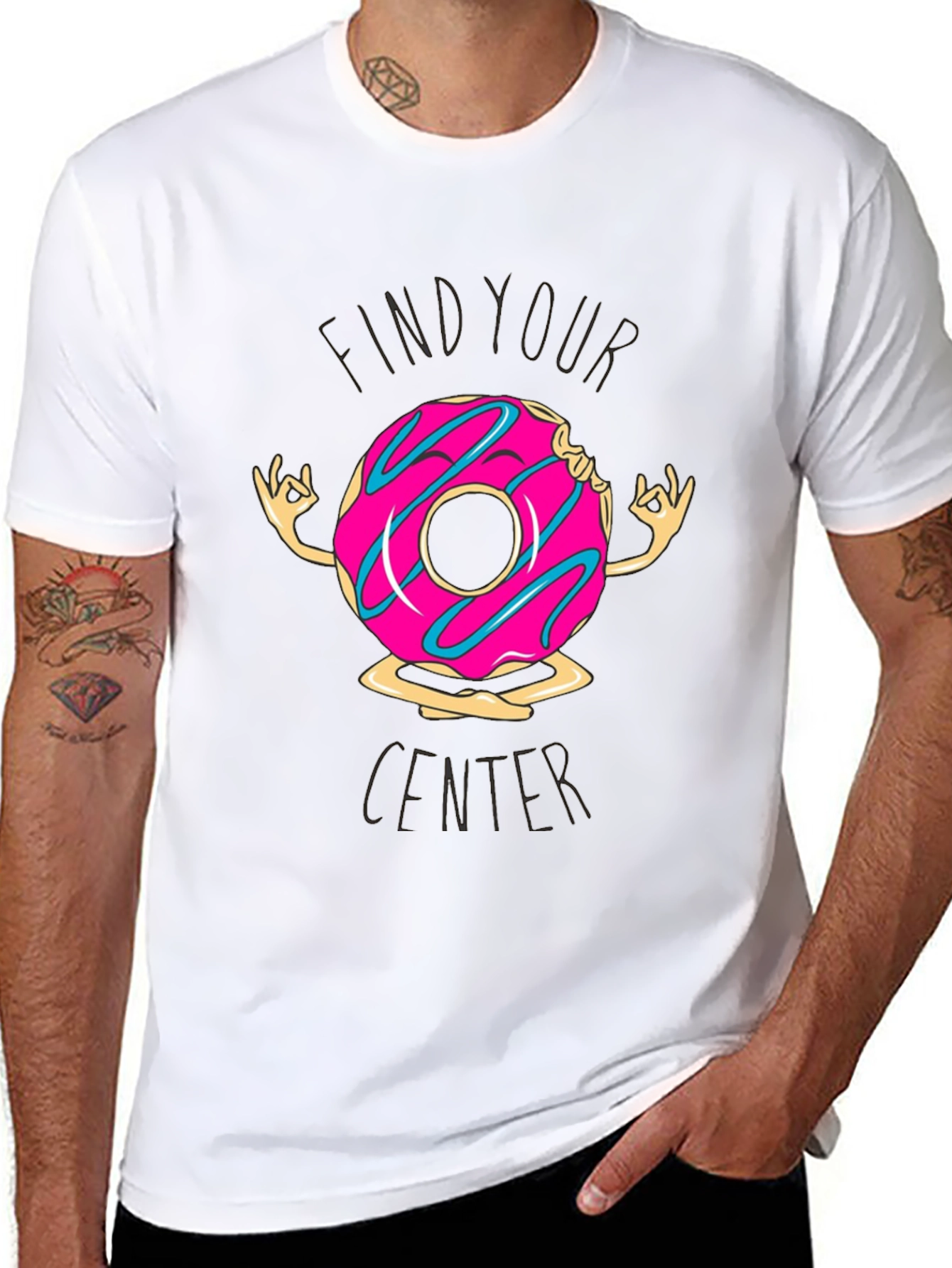 Black Zen Donut T-Shirt: Find Your Center in Comfort! view 8