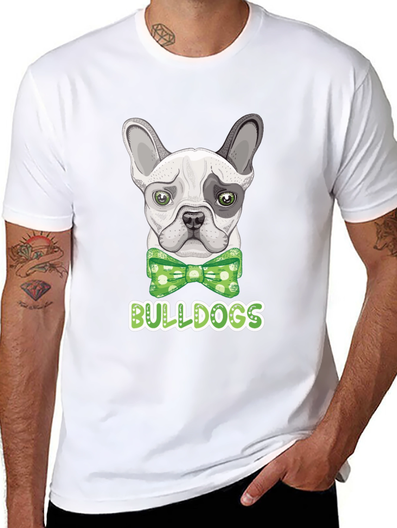 Black Bulldog Bowtie T-Shirt view 8