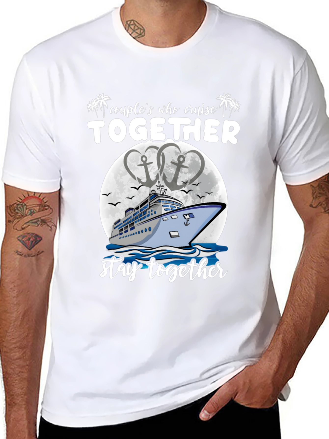 Black Couples Cruise Together T-Shirt view 8