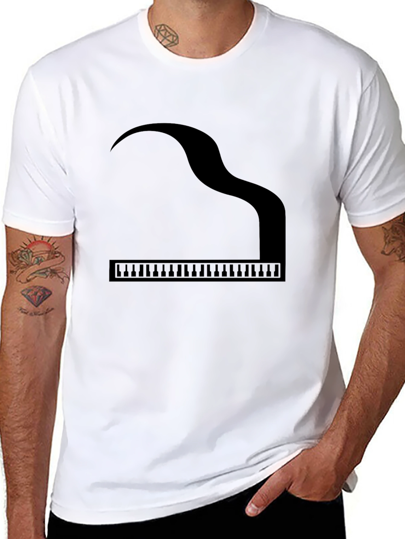 Black Piano Graphic Tee - Classic Black view 8