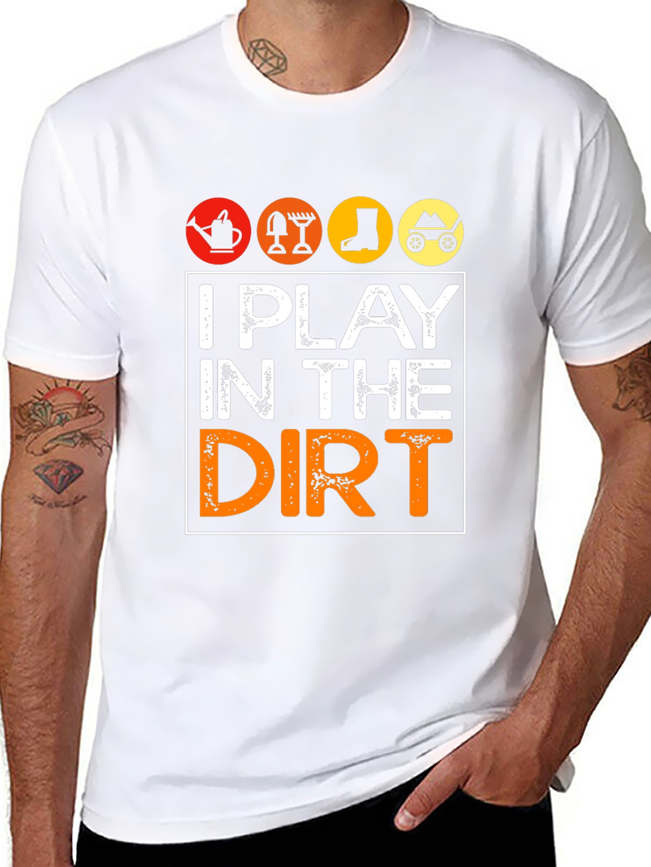 Black I Play in the Dirt Gardening Graphic Tee view 8