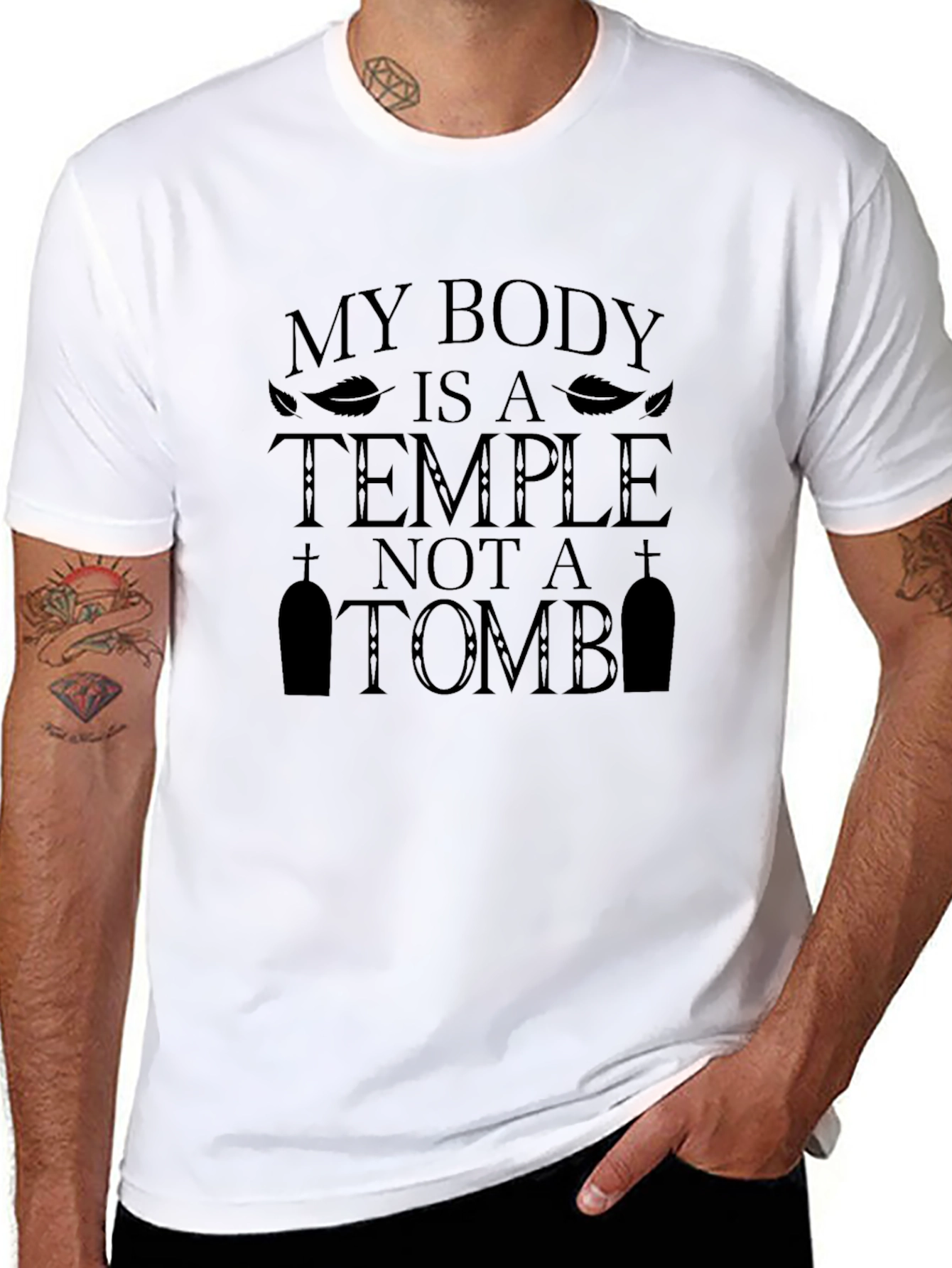Black My Body is a Temple Graphic Tee view 8