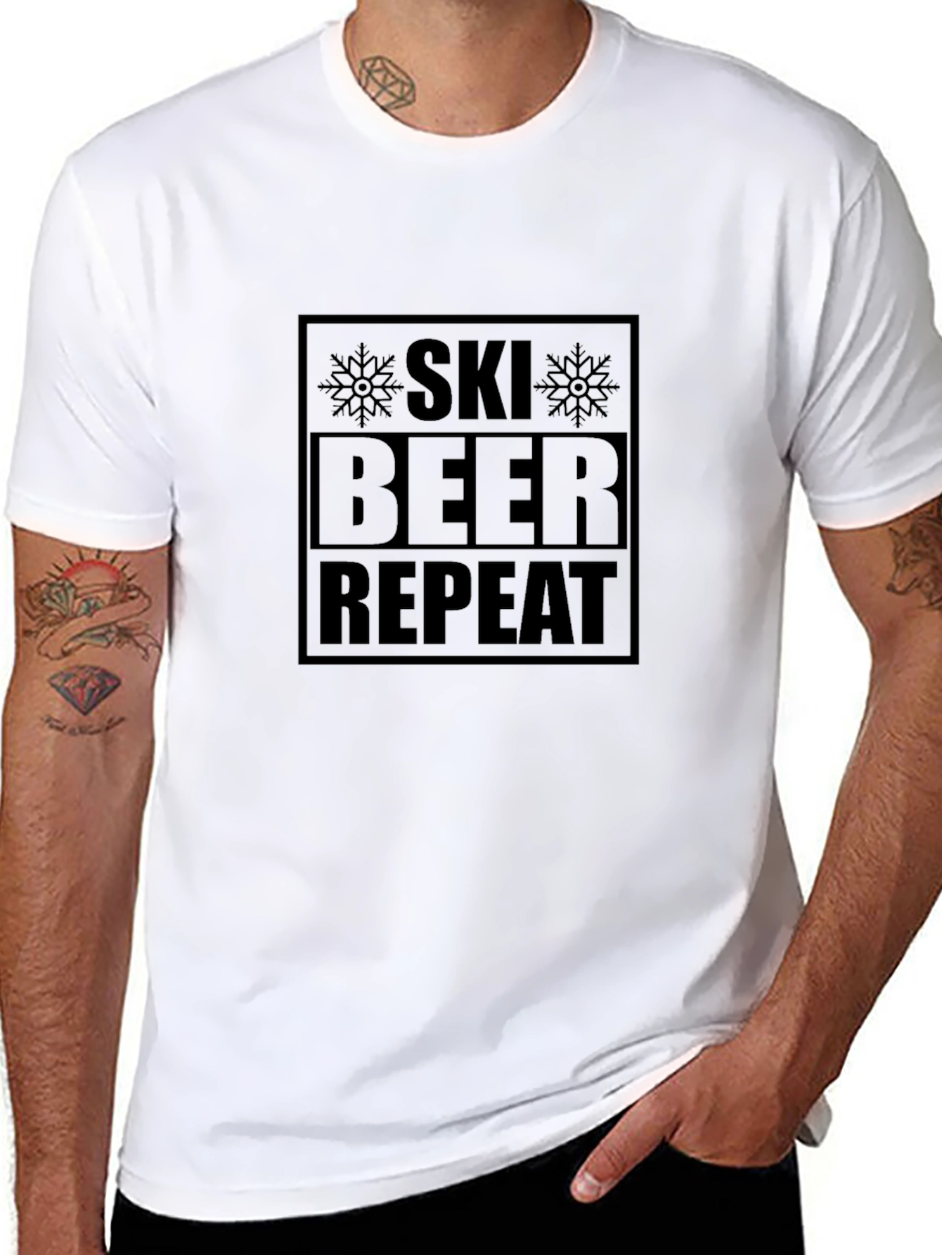 Ski Beer Repeat Graphic Tee - 8