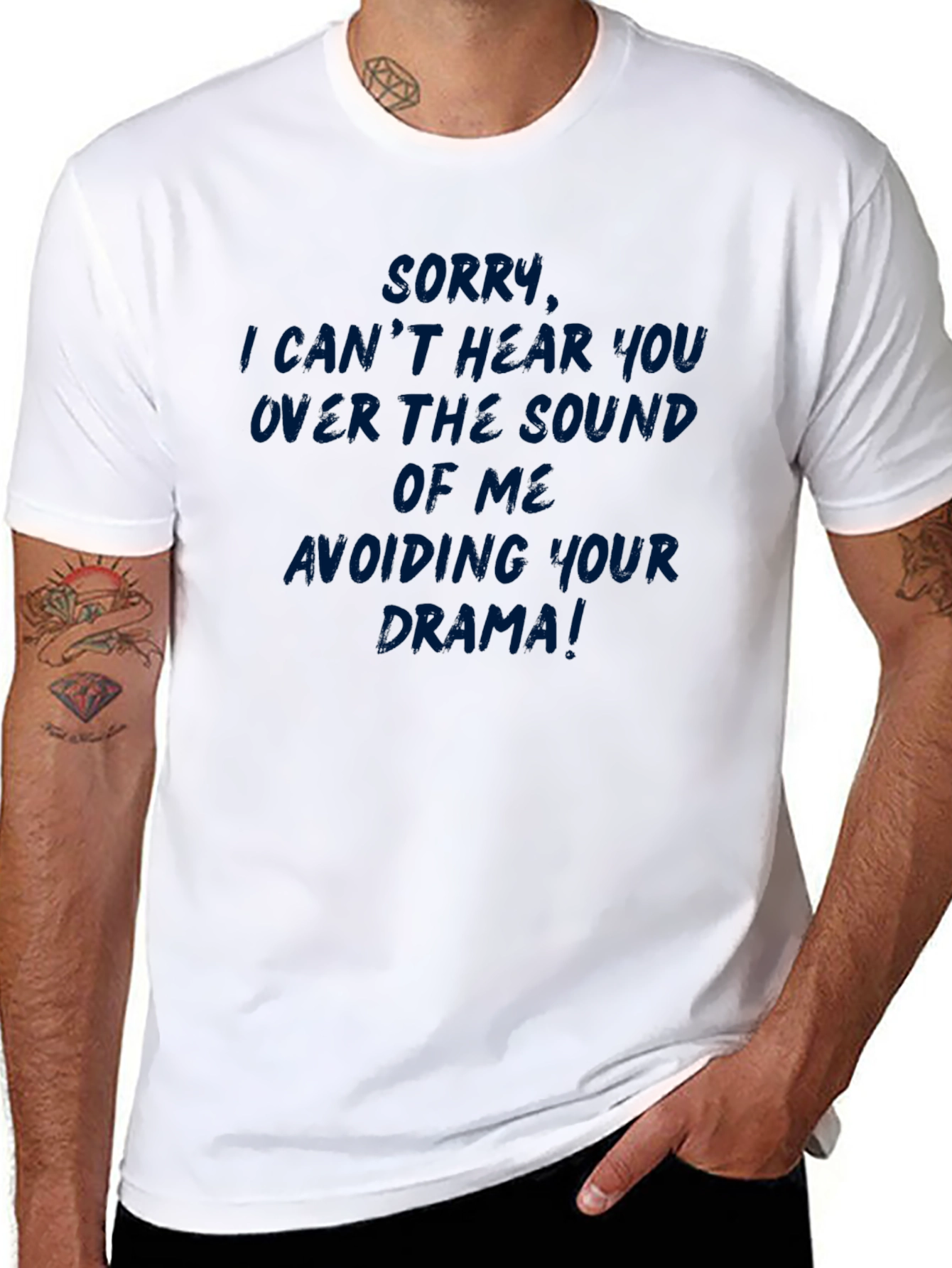 Black Sarcastic Drama Avoidance T-Shirt view 8