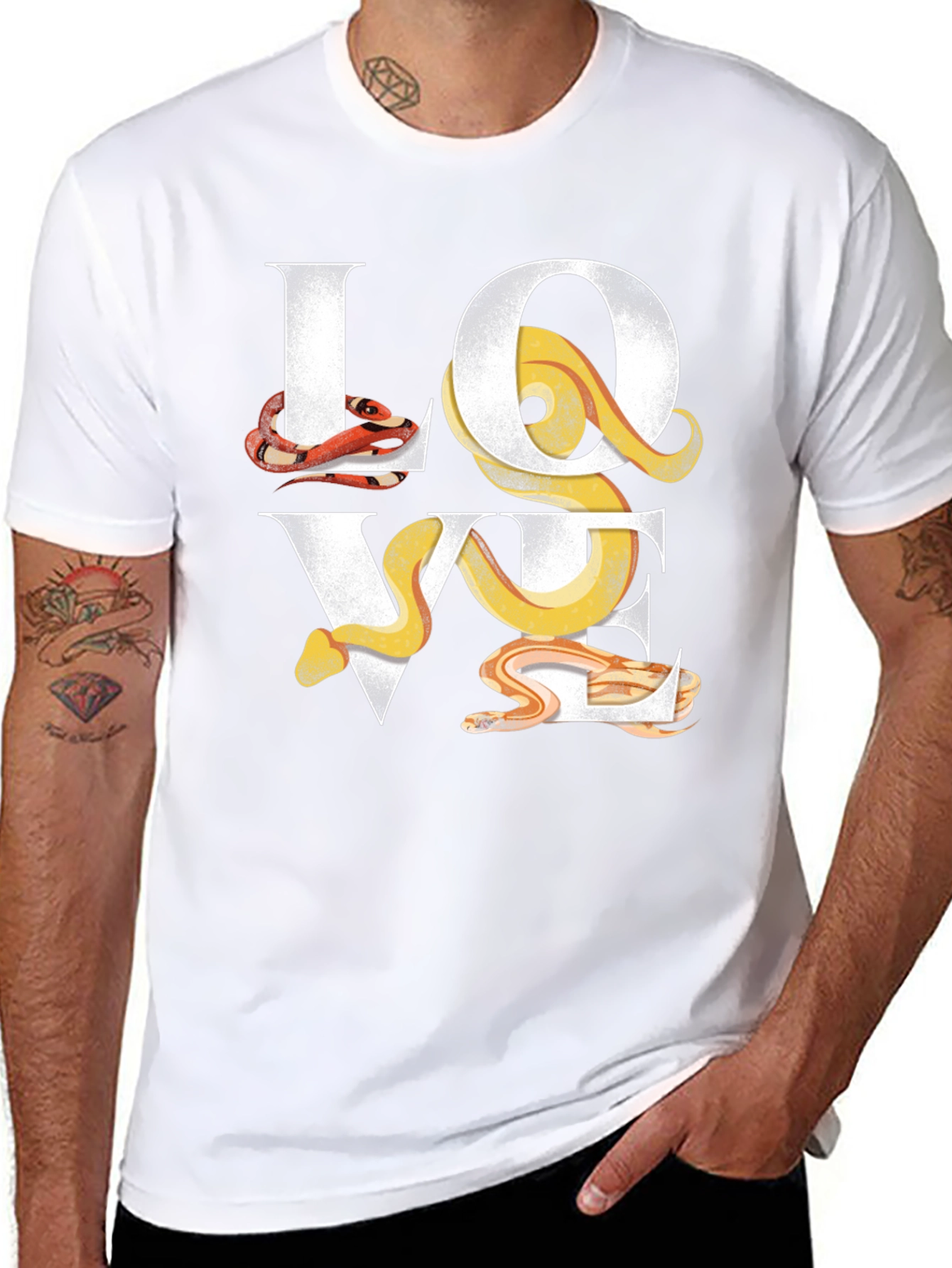 Black Snakes LOVE T-Shirt view 8