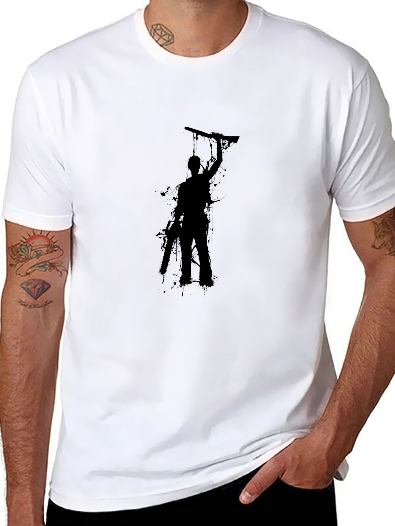 Black Silhouette Graphic Tee - Evil Dead Inspired view 8