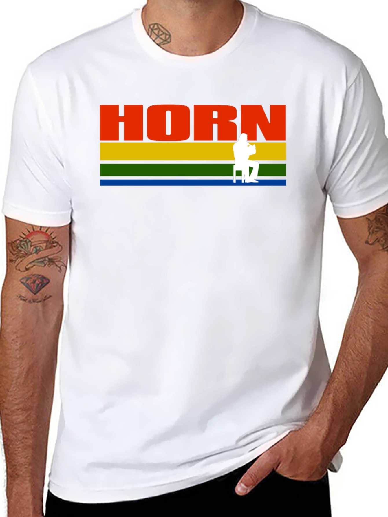 Black HORN Graphic Tee view 8