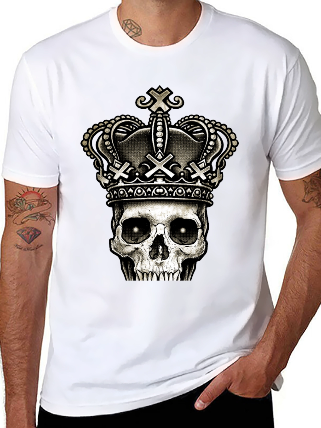 Black Skull King T-Shirt - Grim Style view 8