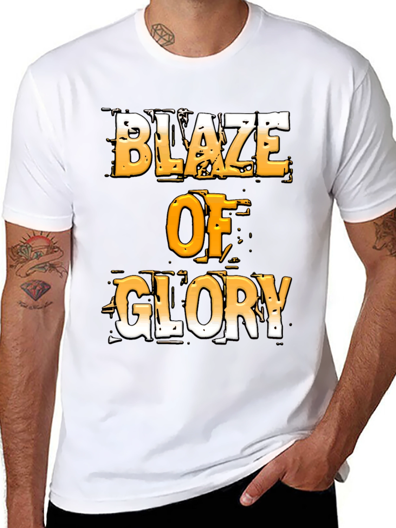 Black Blaze of Glory Graphic T-Shirt - Bold Design view 8