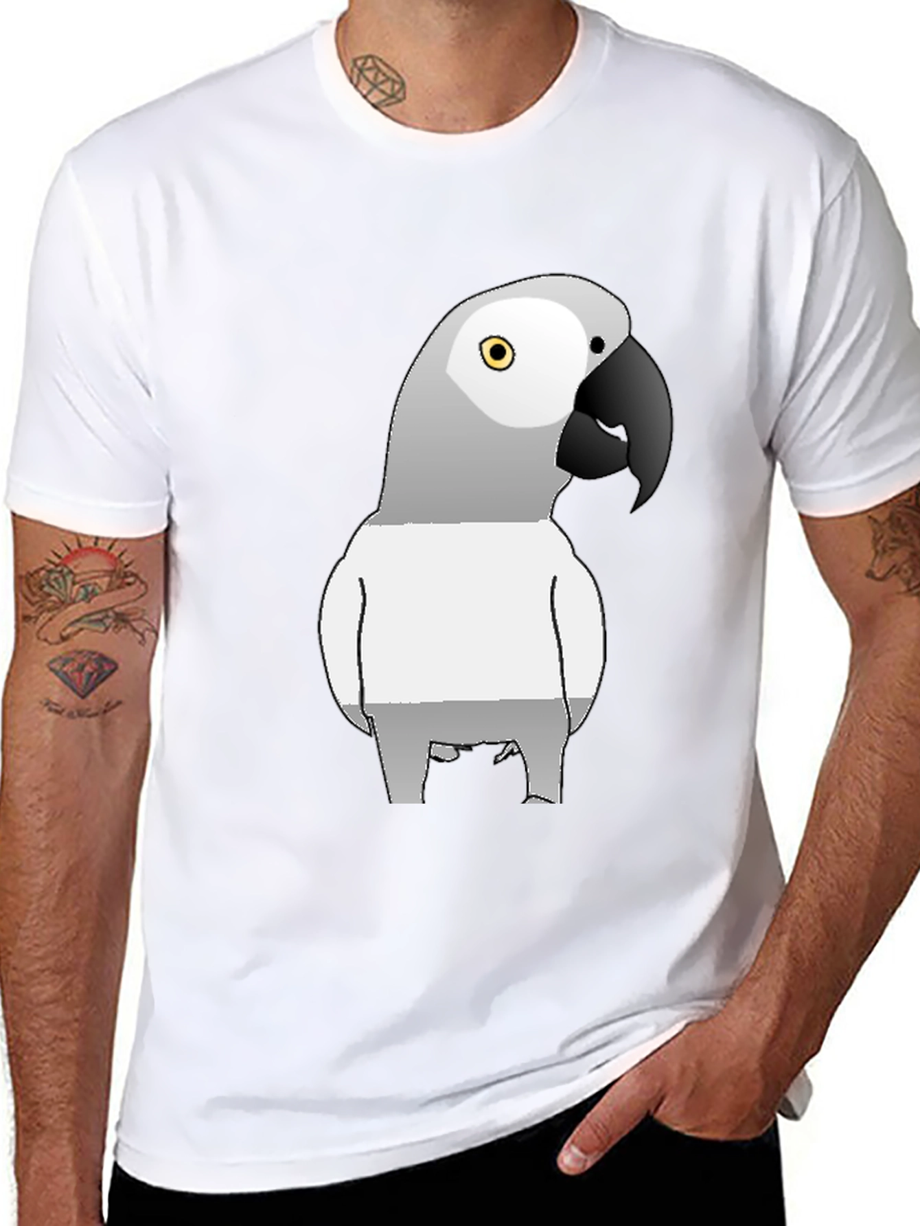 Black Parrot Graphic T-Shirt - Stylish Bird Lover Tee view 8