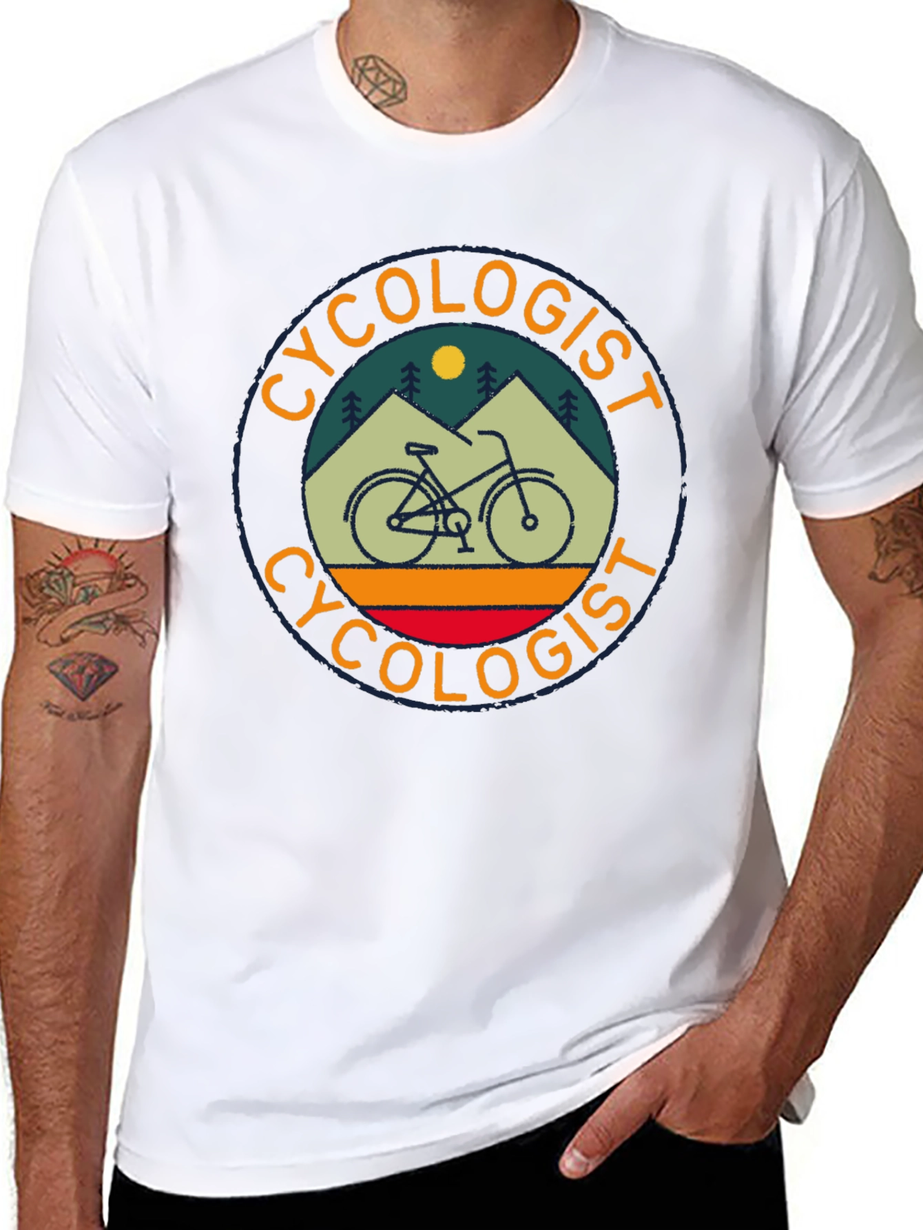 Black Cycologist T-Shirt - Bike Lover Tee view 8