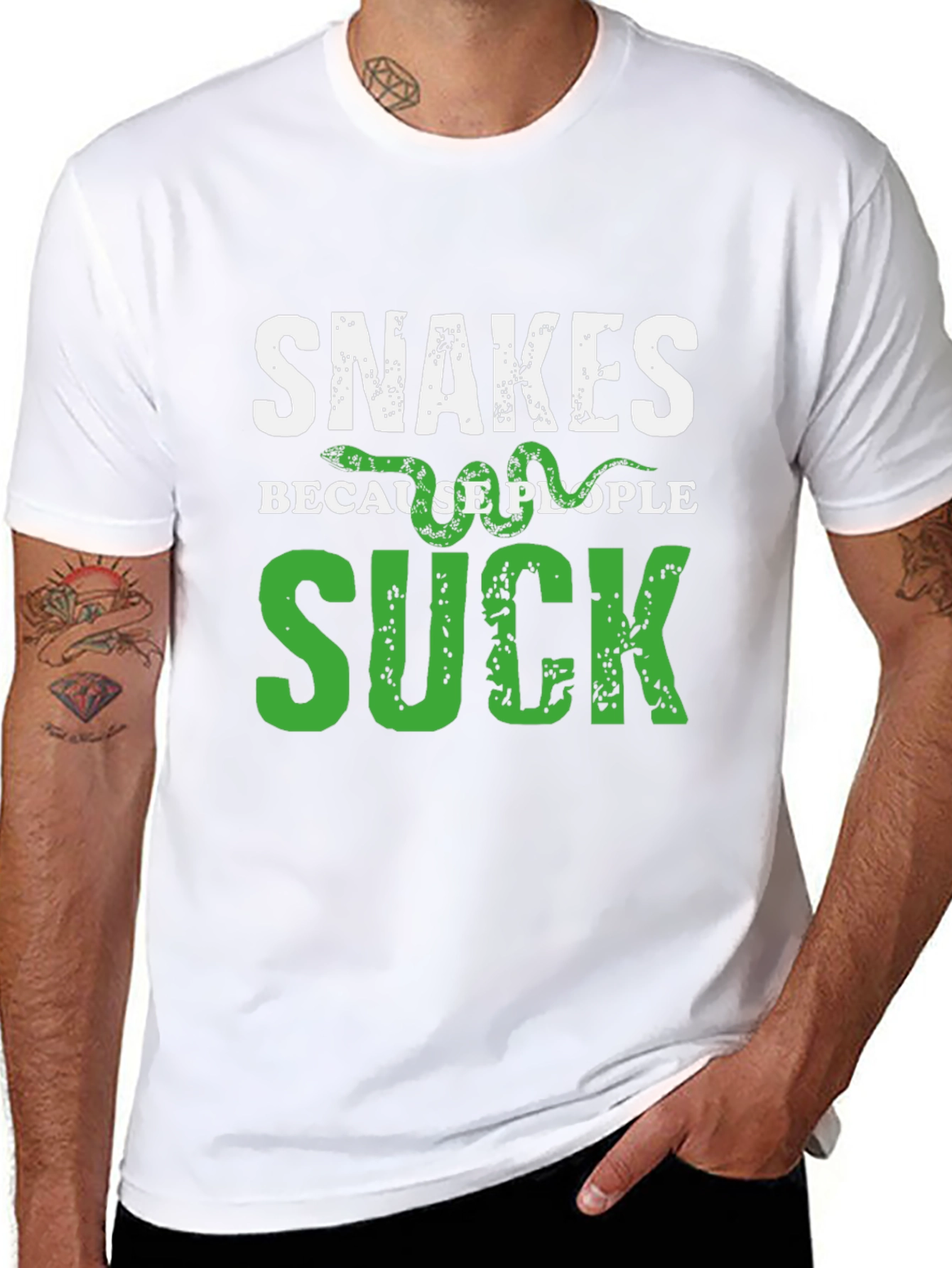 Black Snakes Because People Suck T-Shirt view 8