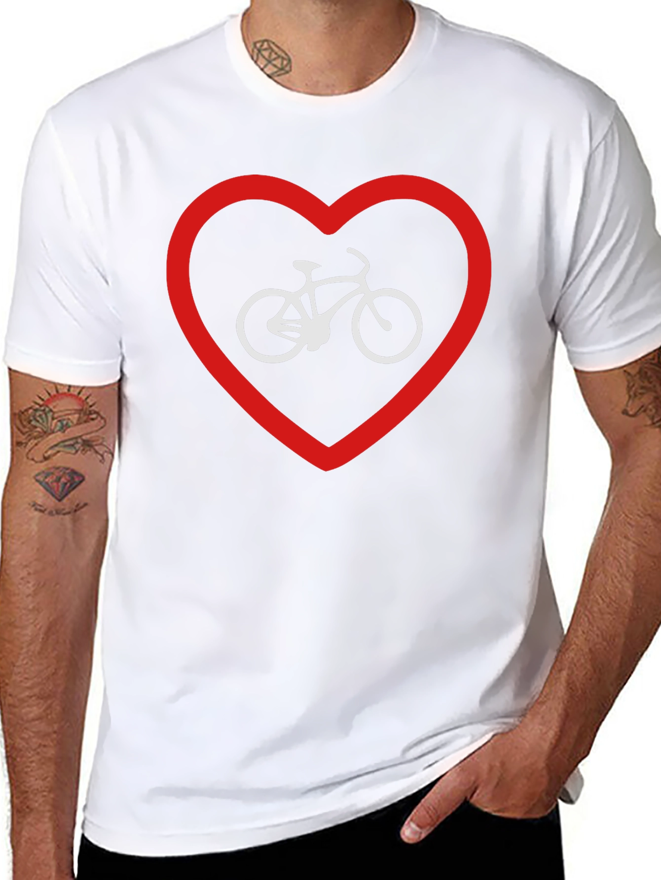 Black Bike Love Graphic Tee - Black Cotton Blend view 8